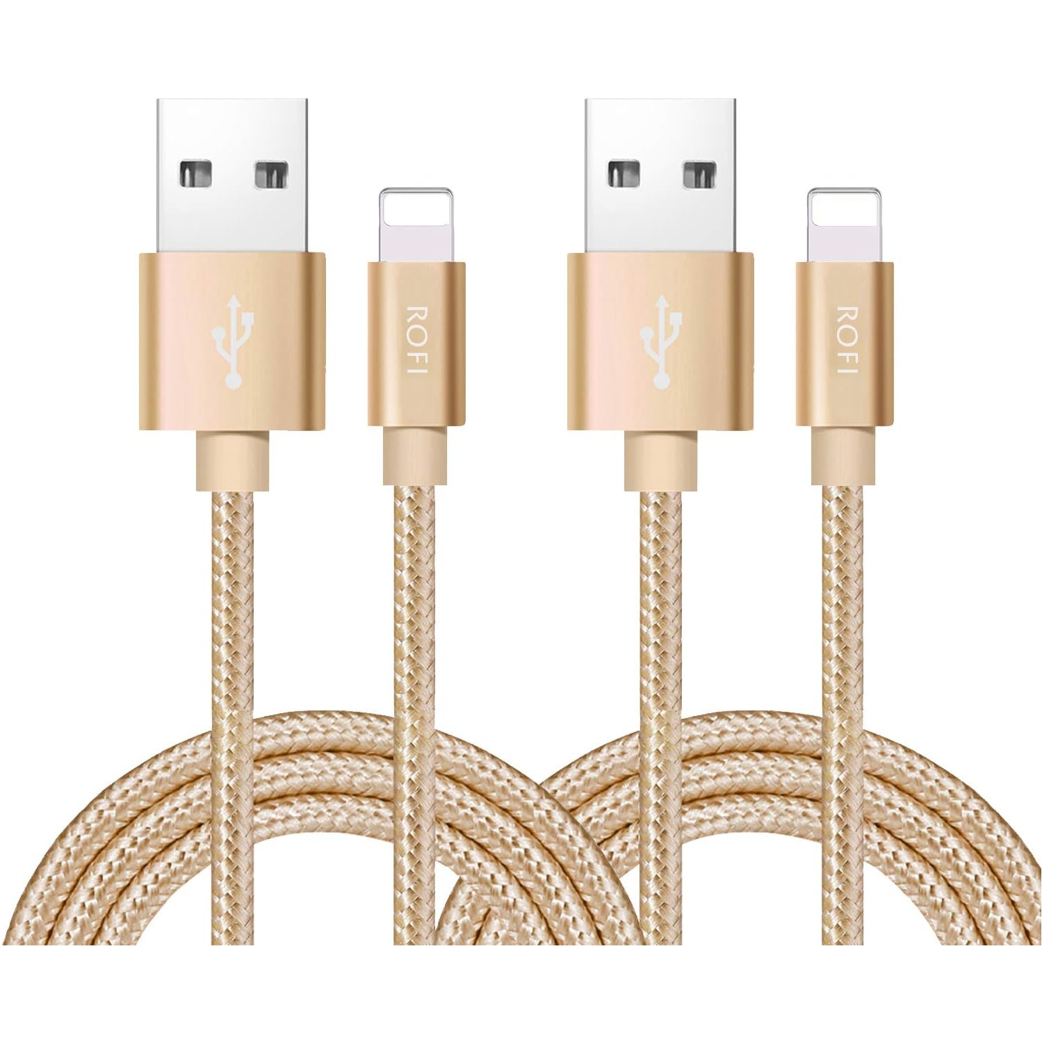 Charger Cable Compatible for Phone, [2Pack] Nylon Braided Phone Cable Fast Charging USB Cord Replacement for Phone