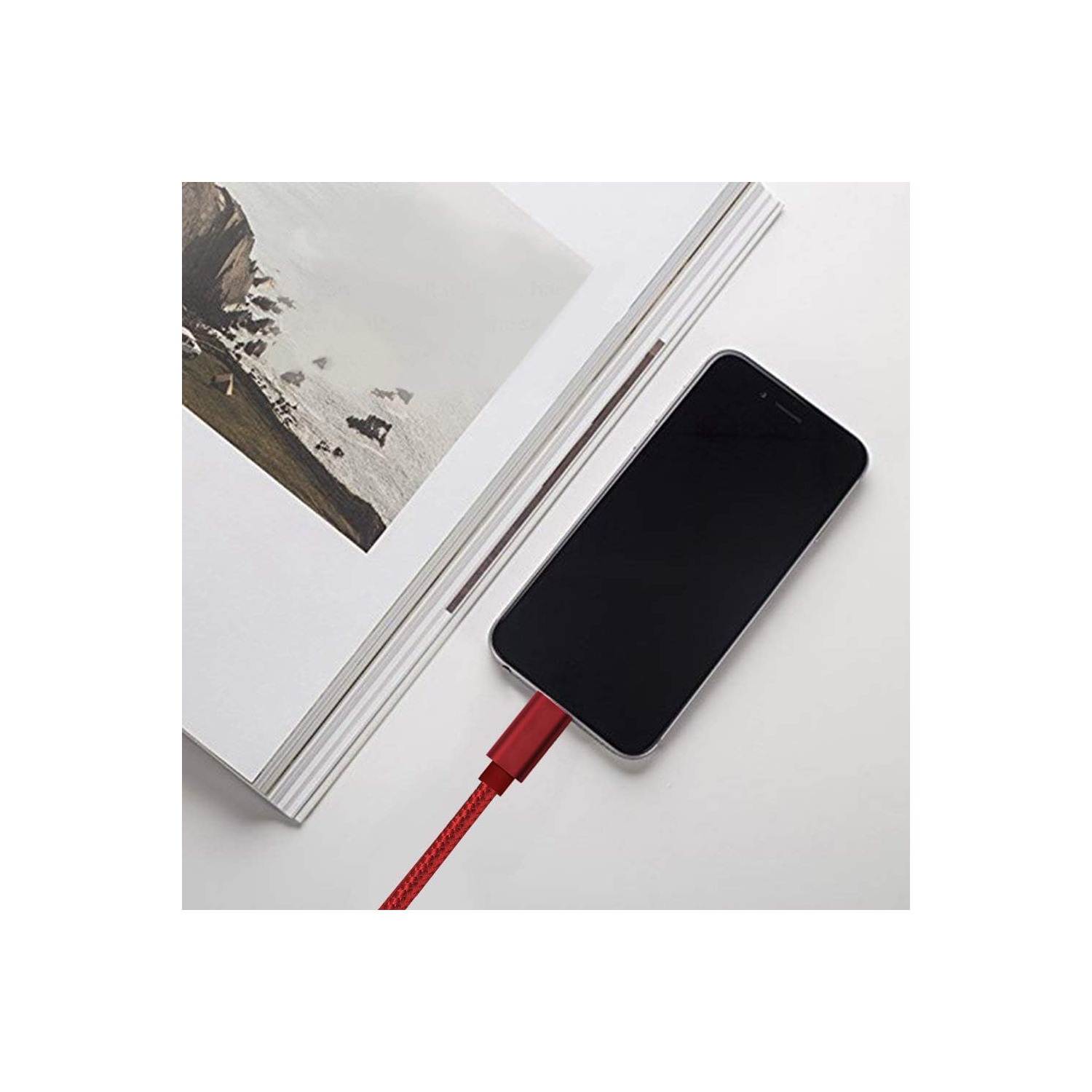 Charger Cable Compatible for Phone, [2Pack] Nylon Braided Phone Cable Fast Charging USB Cord Replacement for Phone