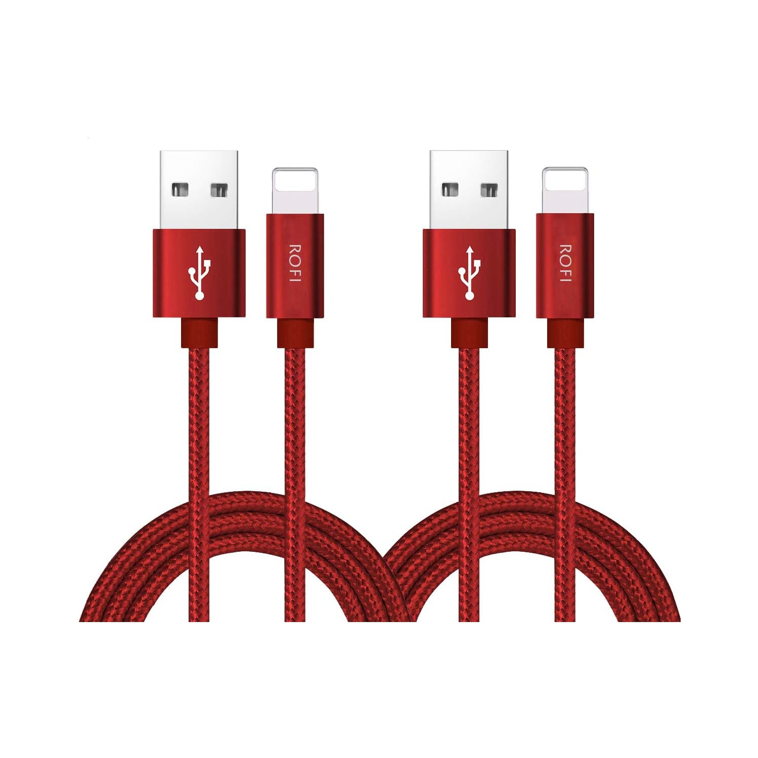 Charger Cable Compatible for Phone, [2Pack] Nylon Braided Phone Cable Fast Charging USB Cord Replacement for Phone
