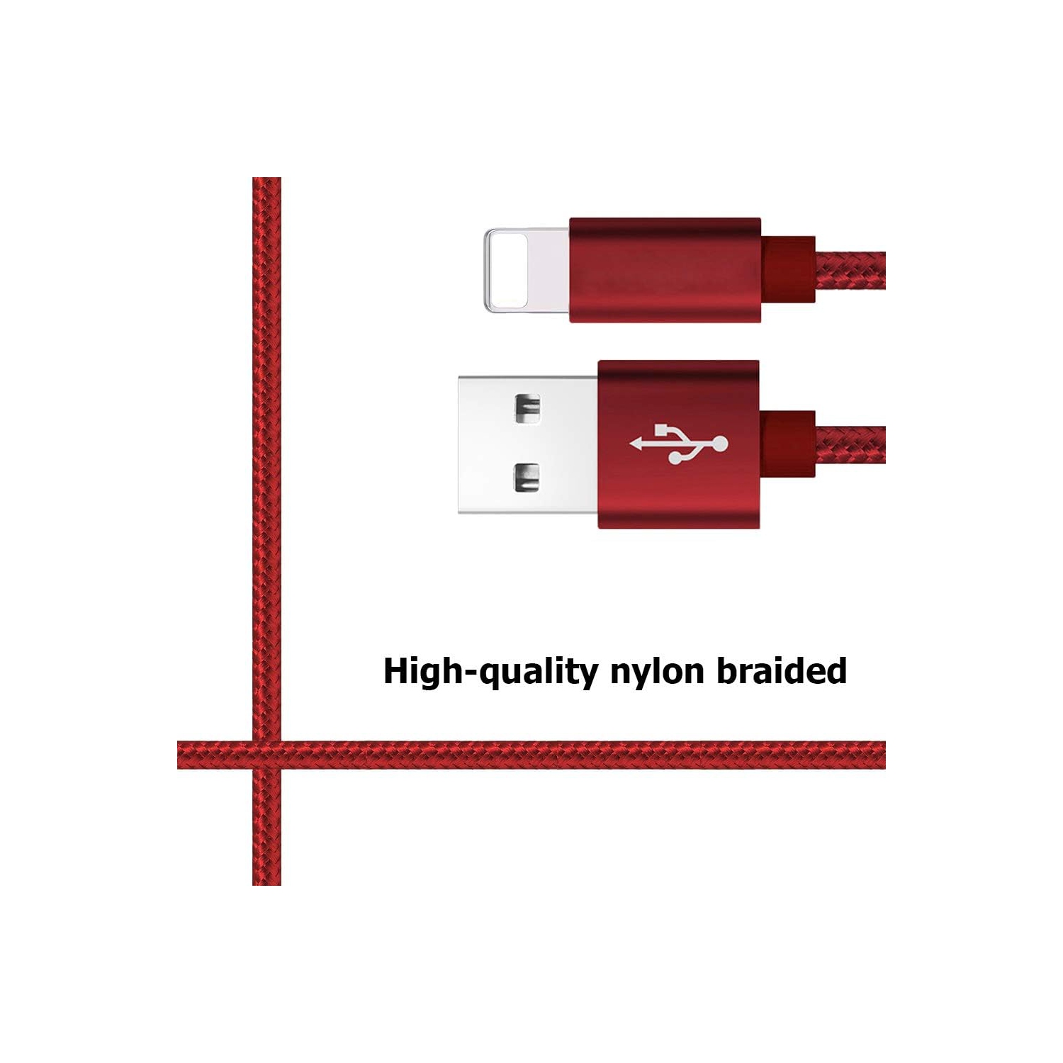 Charger Cable Compatible for Phone, [2Pack] Nylon Braided Phone Cable Fast Charging USB Cord Replacement for Phone