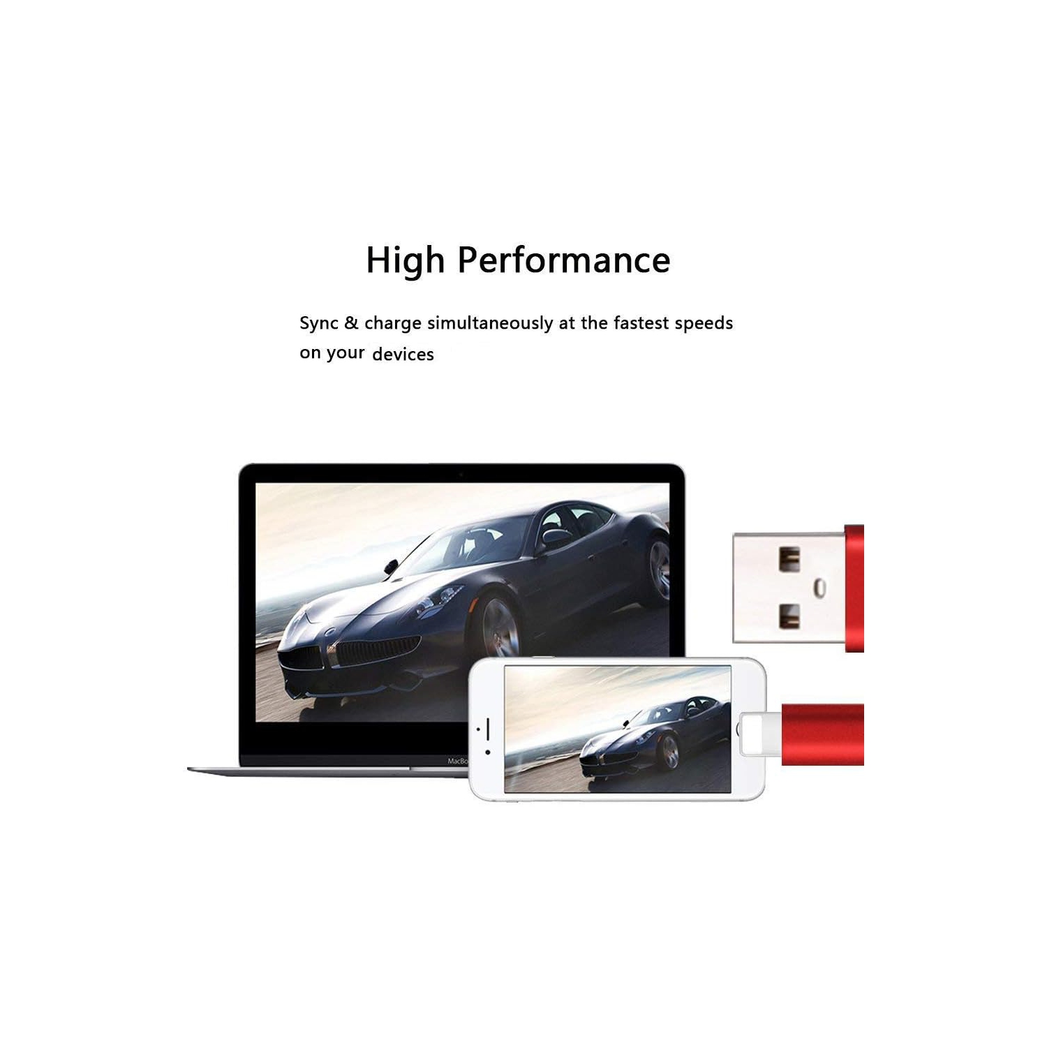 Charger Cable Compatible for Phone, [2Pack] Nylon Braided Phone Cable Fast Charging USB Cord Replacement for Phone