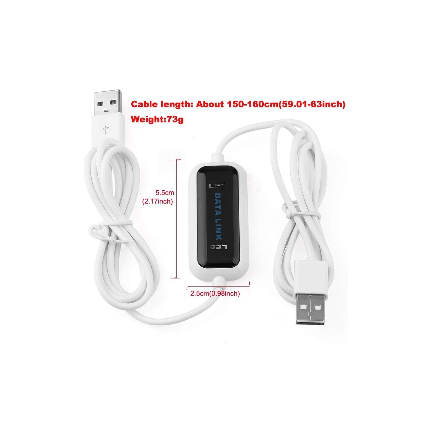 ® Câble USB haute vitesse PC à PC Online Share Sync Link Net Direct transfert de fichiers transfert de données pont DEL copie facile