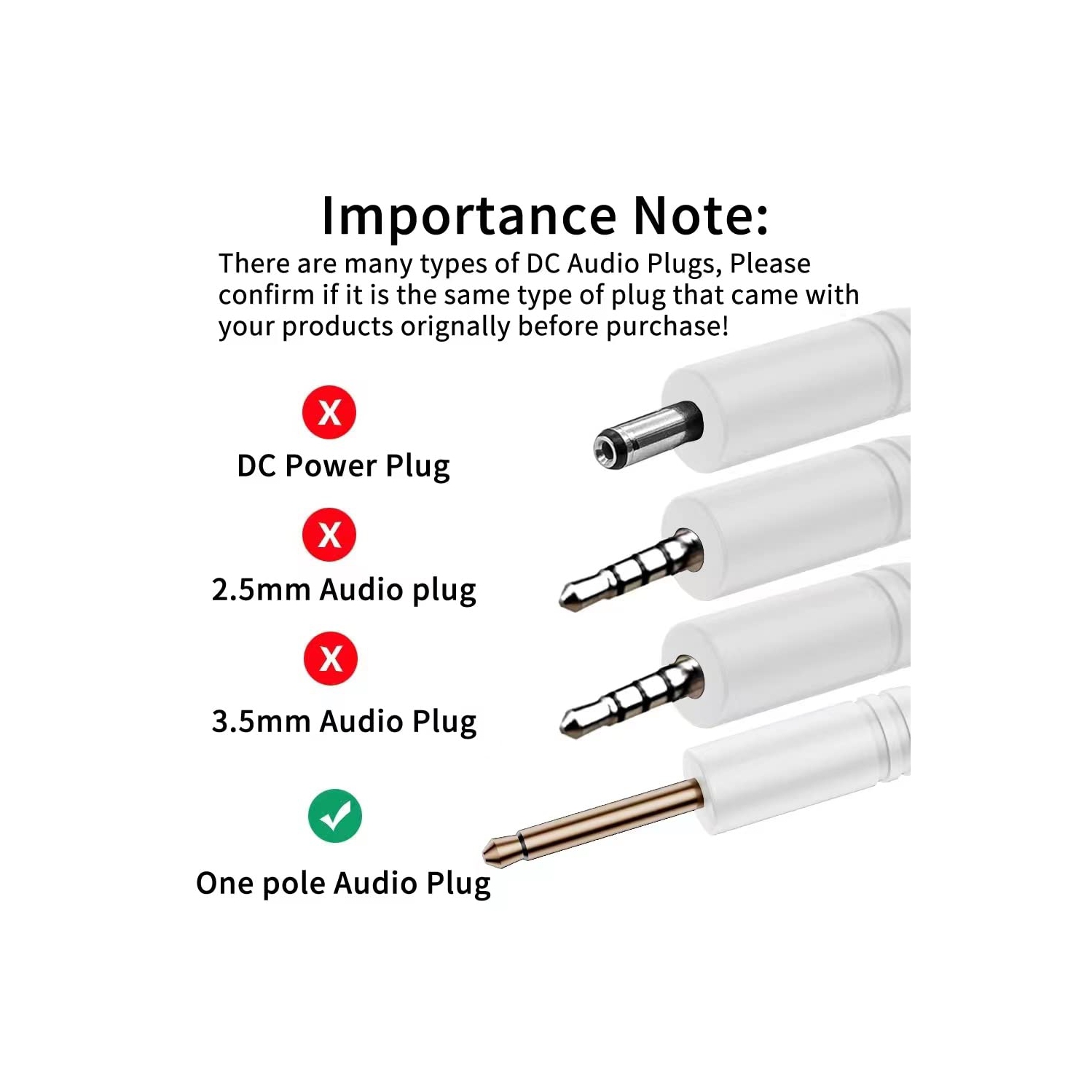 2.5 mm DC Fast Charging, vibrarartor for Women Charging [2 Pack 3.9 feet] DC USB 2.0 Charger Cable, USB to DC