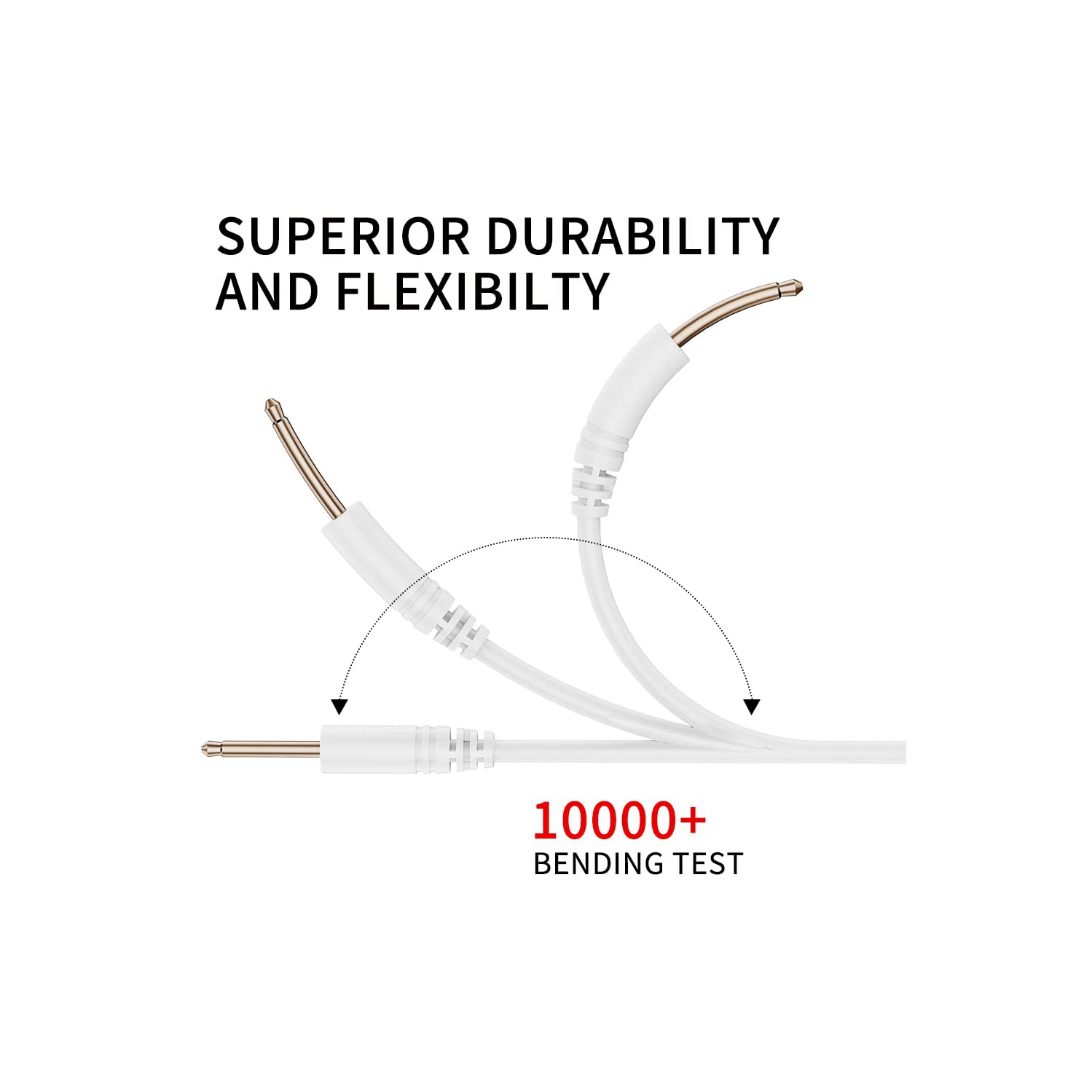 2.5 mm DC Fast Charging, vibrarartor for Women Charging [2 Pack 3.9 feet] DC USB 2.0 Charger Cable, USB to DC