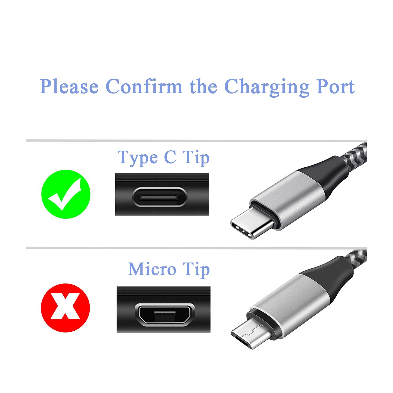2 Pack 10Ft USB-Type C Charging Cable for Samsung Galaxy Tab S8 S7 S6/Lite, S4 S3 S5e; Tab A 10.1(2019), 8.0(2017),