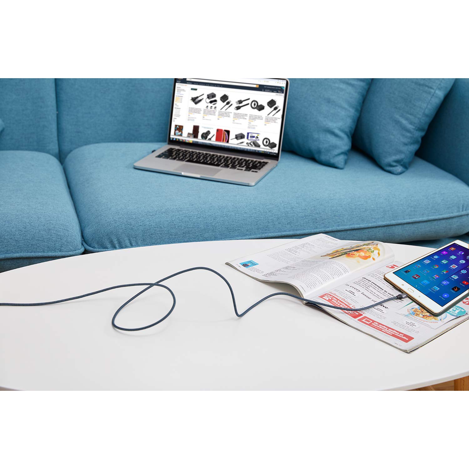 2 Pack 10Ft USB-Type C Charging Cable for Samsung Galaxy Tab S8 S7 S6/Lite, S4 S3 S5e; Tab A 10.1(2019), 8.0(2017),