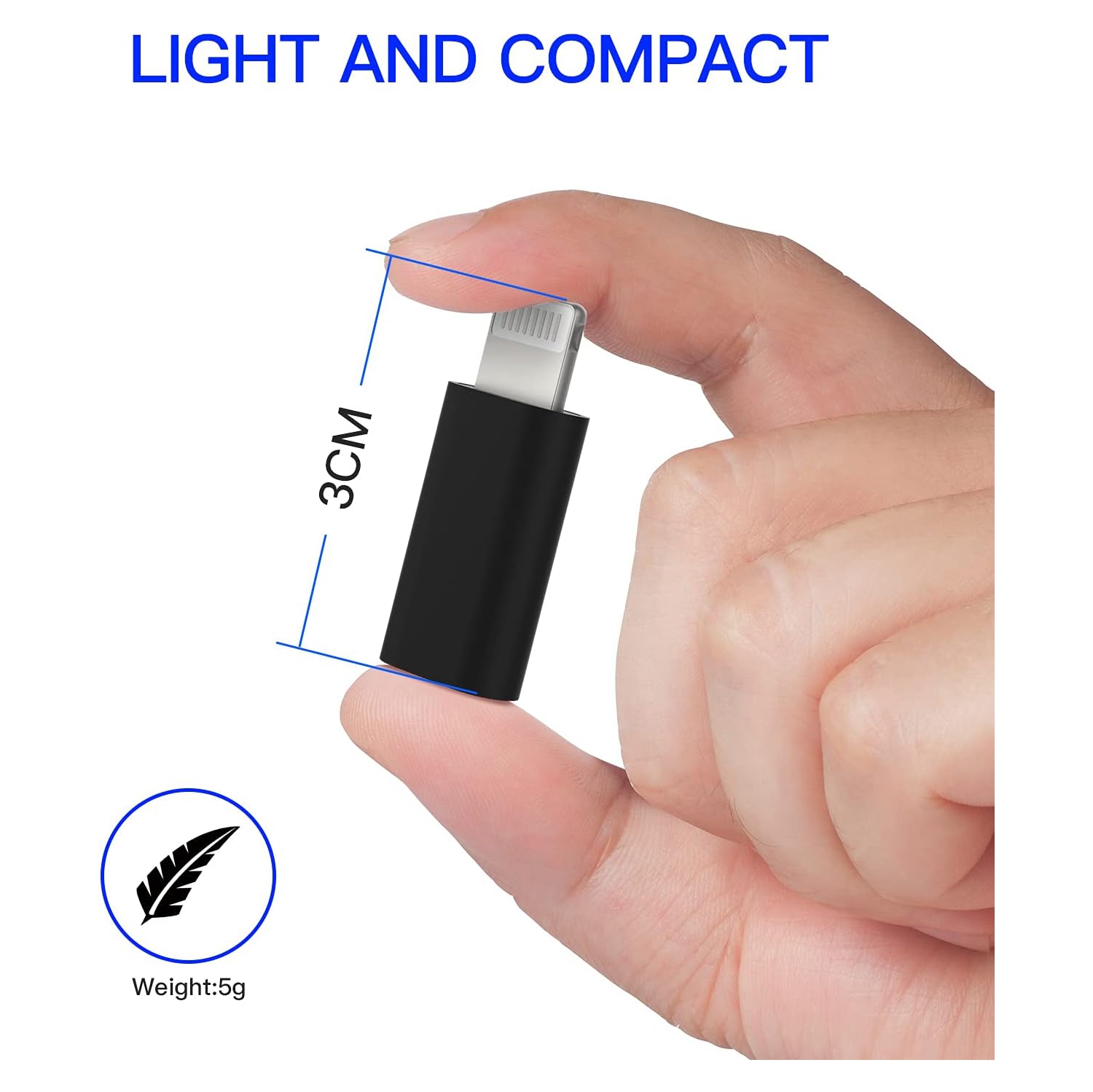 4Pack,Compatible with Lightning Male to USB C Female Adapter type c power charger plug charging cable connector