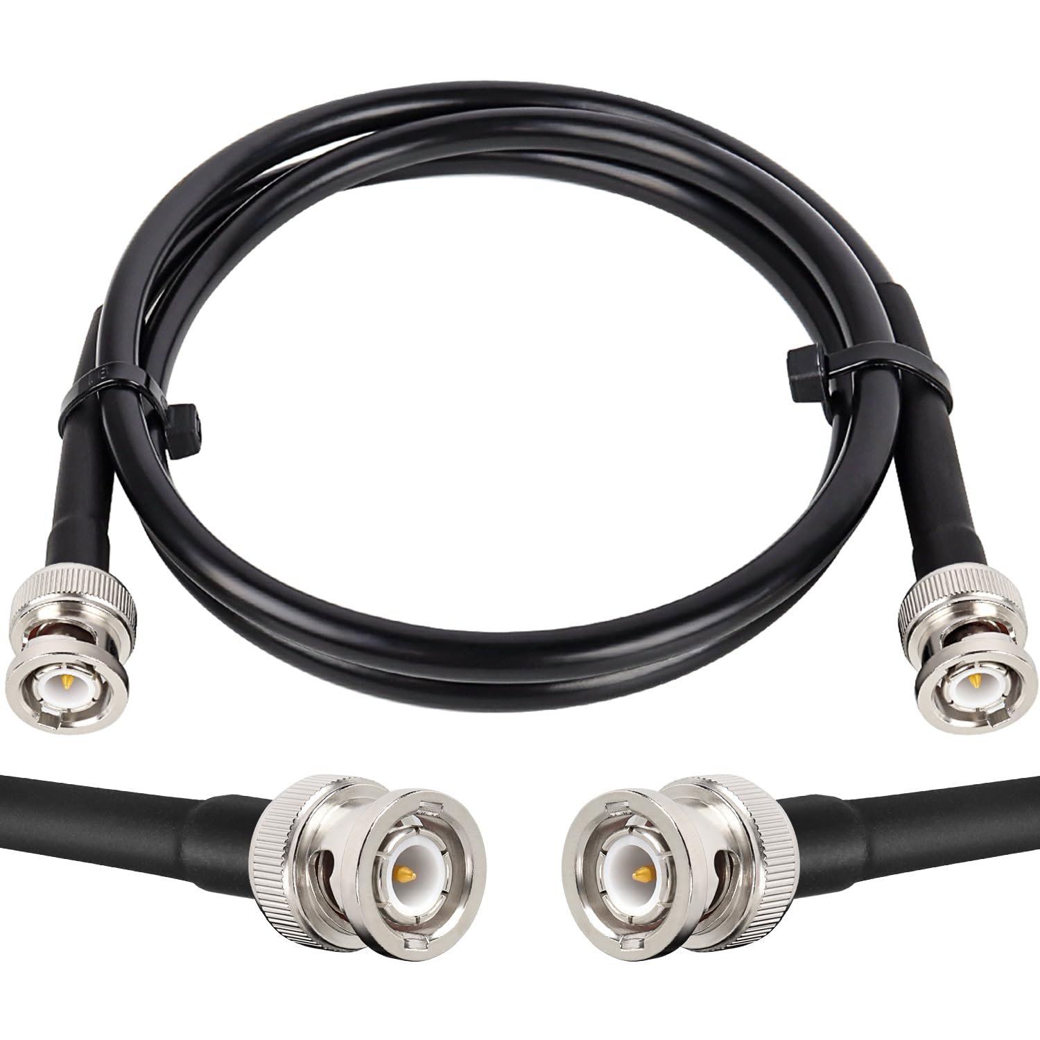 XRDS-RF 3FT BNC Male to BNC Male Coax Cable, BNC Male 50 Ohm RG58 Coaxial Cable