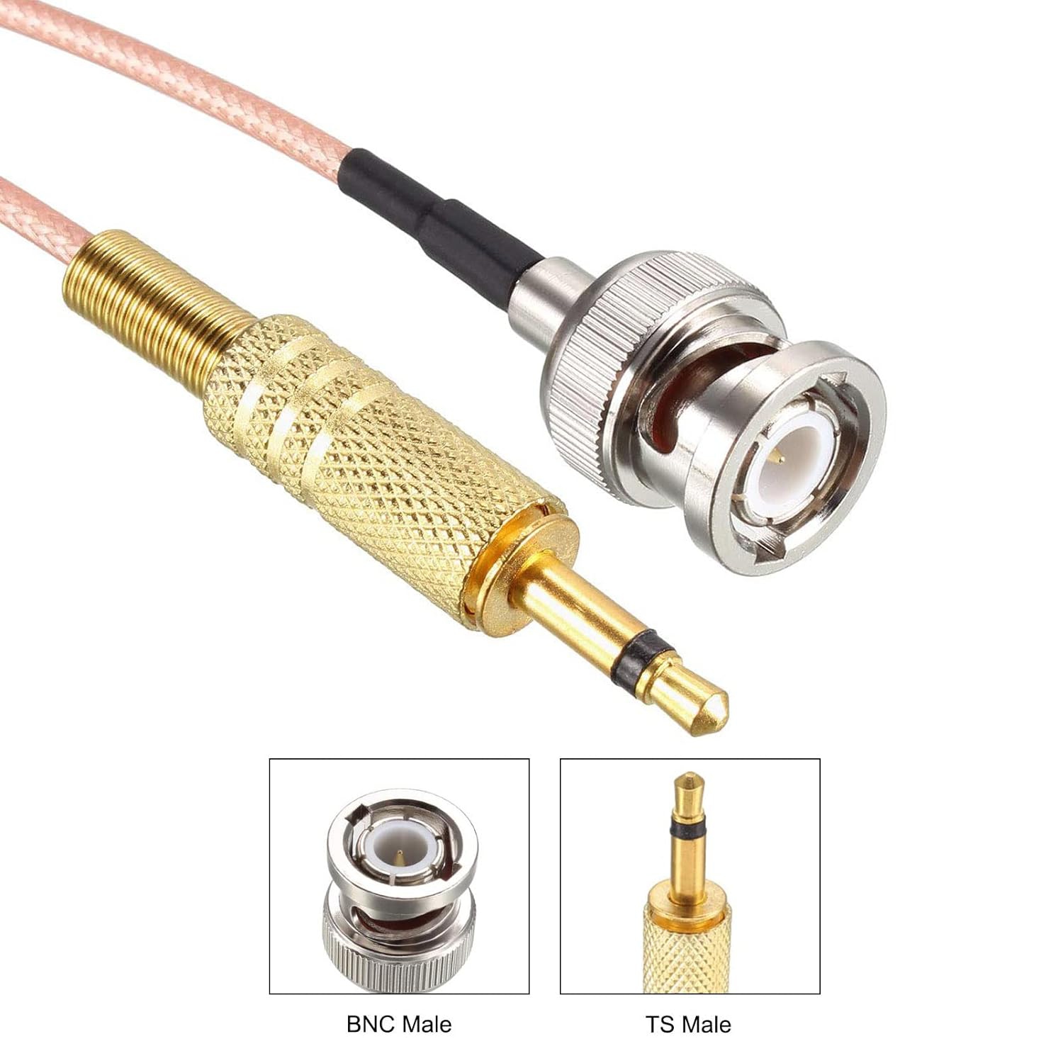 RG316 RF Coaxial Cable - 3Meter/10Ft RG316 Coaxial Cable 50 Ohm with BNC Male to 3.5mm Mono TS Male