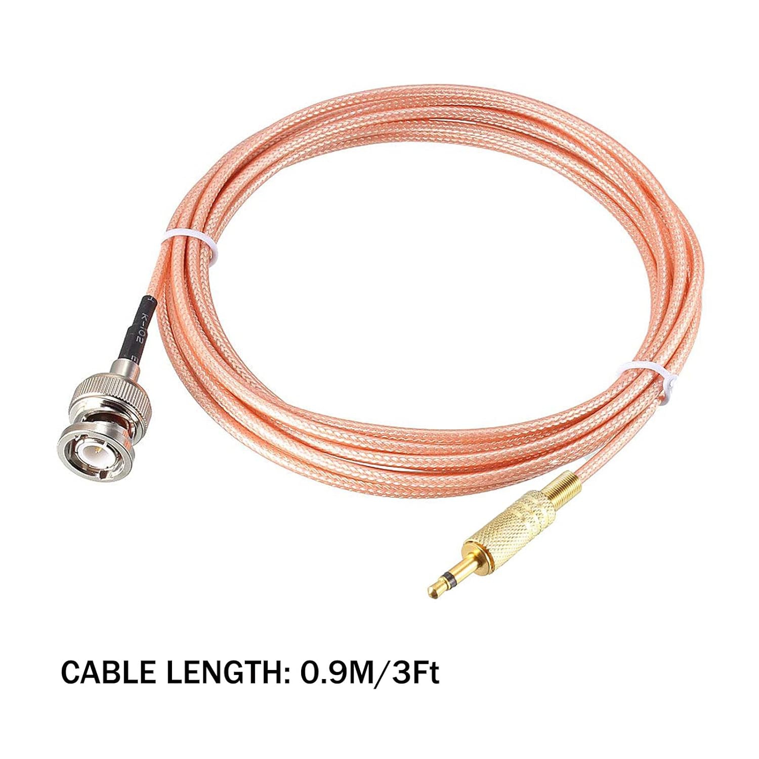RG316 RF Coaxial Cable - 3Meter/10Ft RG316 Coaxial Cable 50 Ohm with BNC Male to 3.5mm Mono TS Male