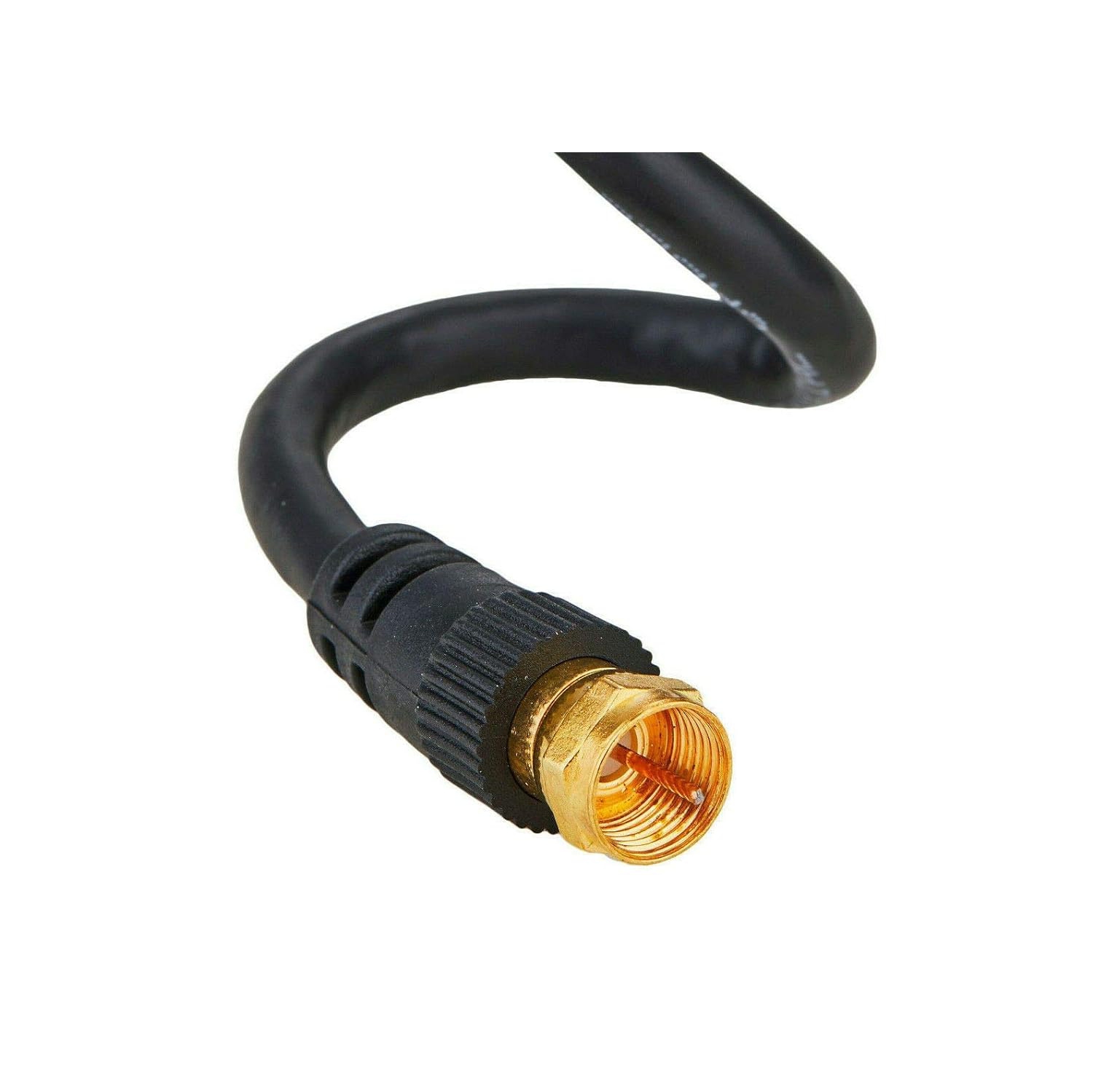 ne 15 feet Black RG6 Coax Cable F Pin Coaxial Tip BNC Extension Wire for Satellite Dish Cable TV