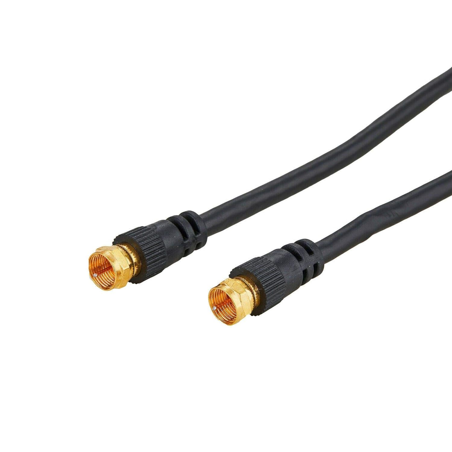 ne 15 feet Black RG6 Coax Cable F Pin Coaxial Tip BNC Extension Wire for Satellite Dish Cable TV