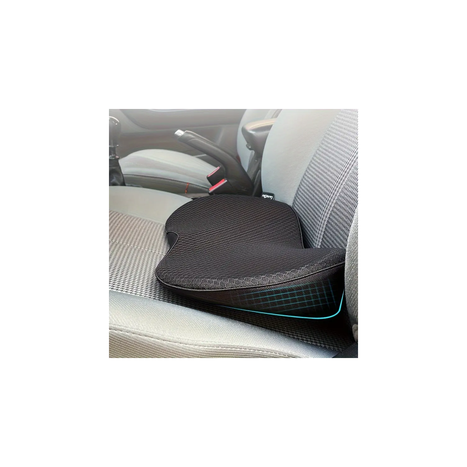 Memory Foam Car Seat Cushion, Suitable For Long-distance Car Driver Seats BLACK