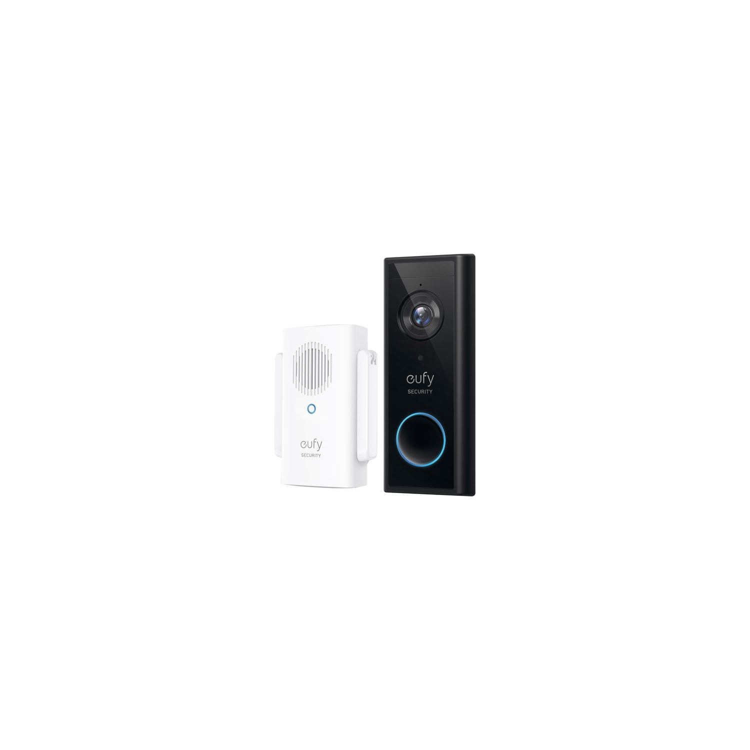 Open Box - eufy Wi-Fi 2K Video Doorbell with Chime - Black/White