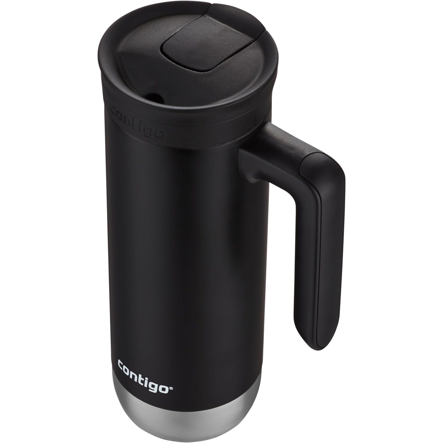 Contigo - tasse de voyage en acier inoxydable, isolée, système SnapSeal, capacité 20&nbsp;oz, noir