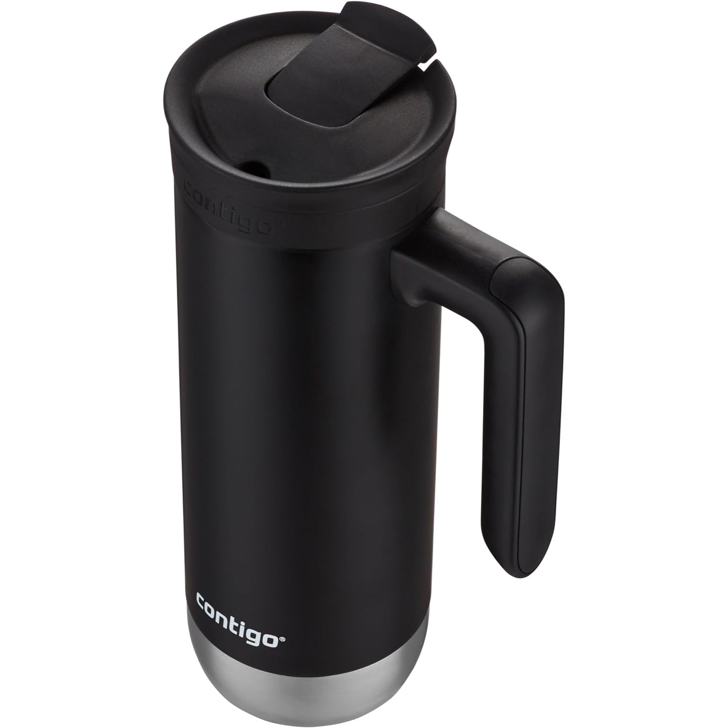 Contigo - tasse de voyage en acier inoxydable, isolée, système SnapSeal, capacité 20&nbsp;oz, noir