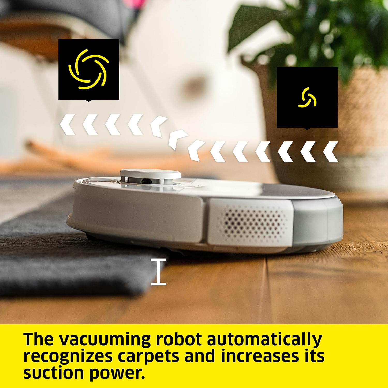 Kärcher - RCV 5 Robot Vacuum Cleaner with Mop Function 5000Pa - Remote Control via App, LiDar Navigation, Dual Laser and AI - Floor Mapping, Obstacle