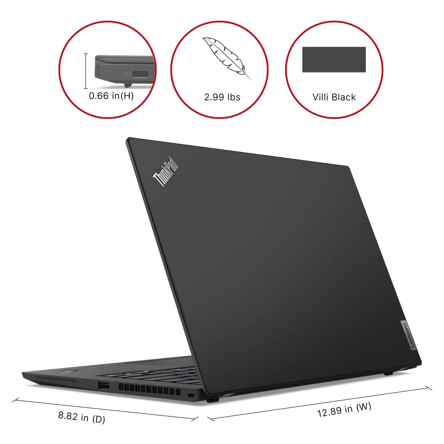 Refurbished - Lenovo ThinkPad T14s Gen 2, Business Laptop, 14" FHD, Intel Core i7-1185G7, 16GB, 256GB SSD, FHD IR Webcam, Backlit Keyboard, Win11