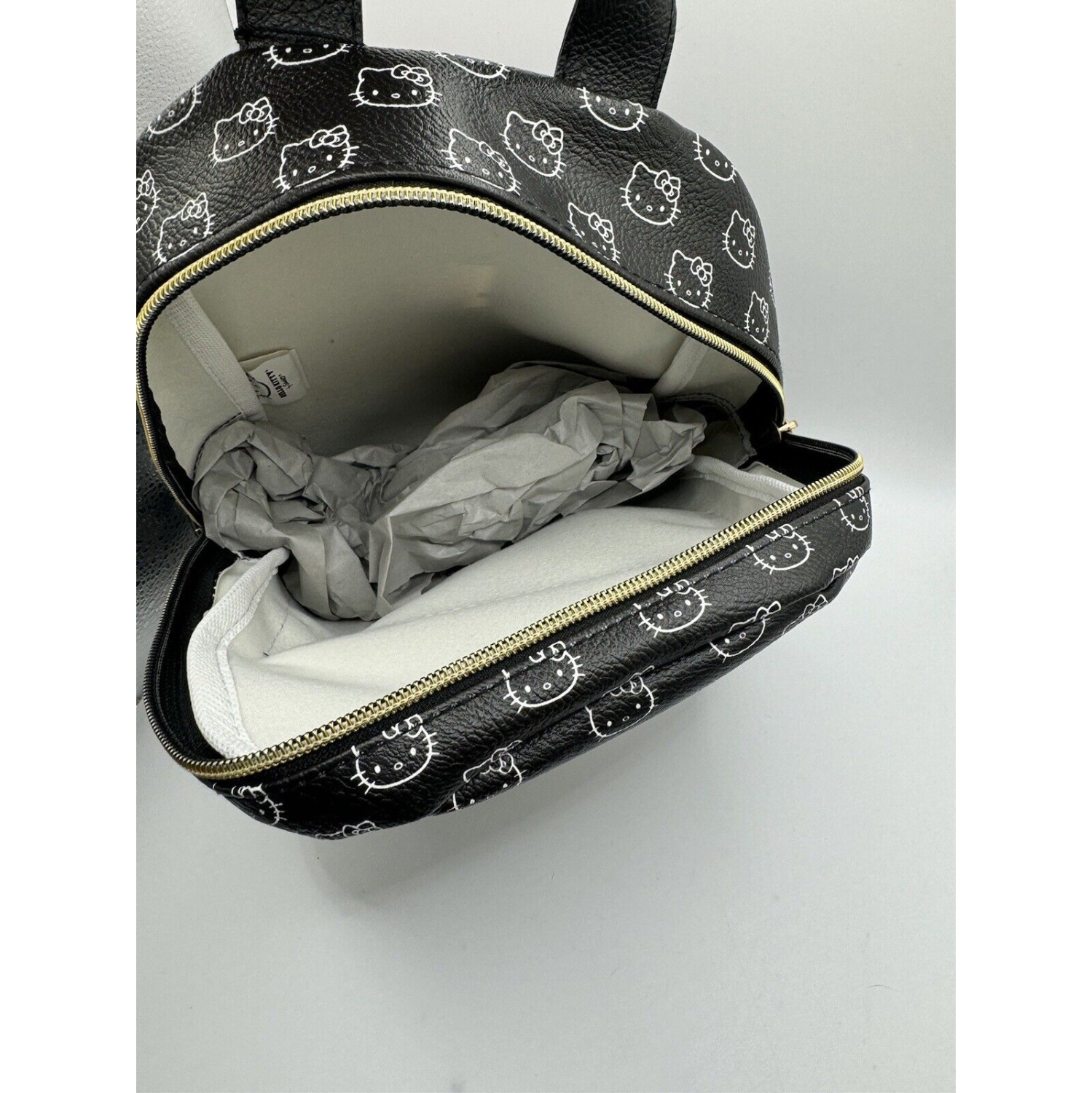 Hello Kitty Mini Backpack, Black Hello Kitty Print, Black - White Hello Kitty Pattern, One Size, Mini Backpack