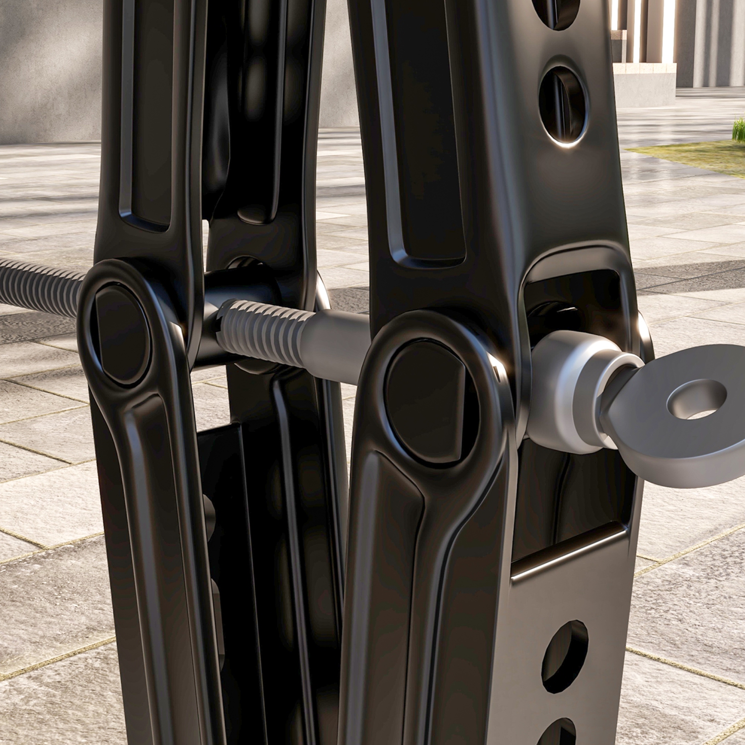 HOMCOM Scissor Jack, 2 Ton Steel Car Jack with Crank Handle, 3.9"-17.3" Lifting Range Portable Car Lift Floor Jack for Auto Sedan SUV MPV Tire