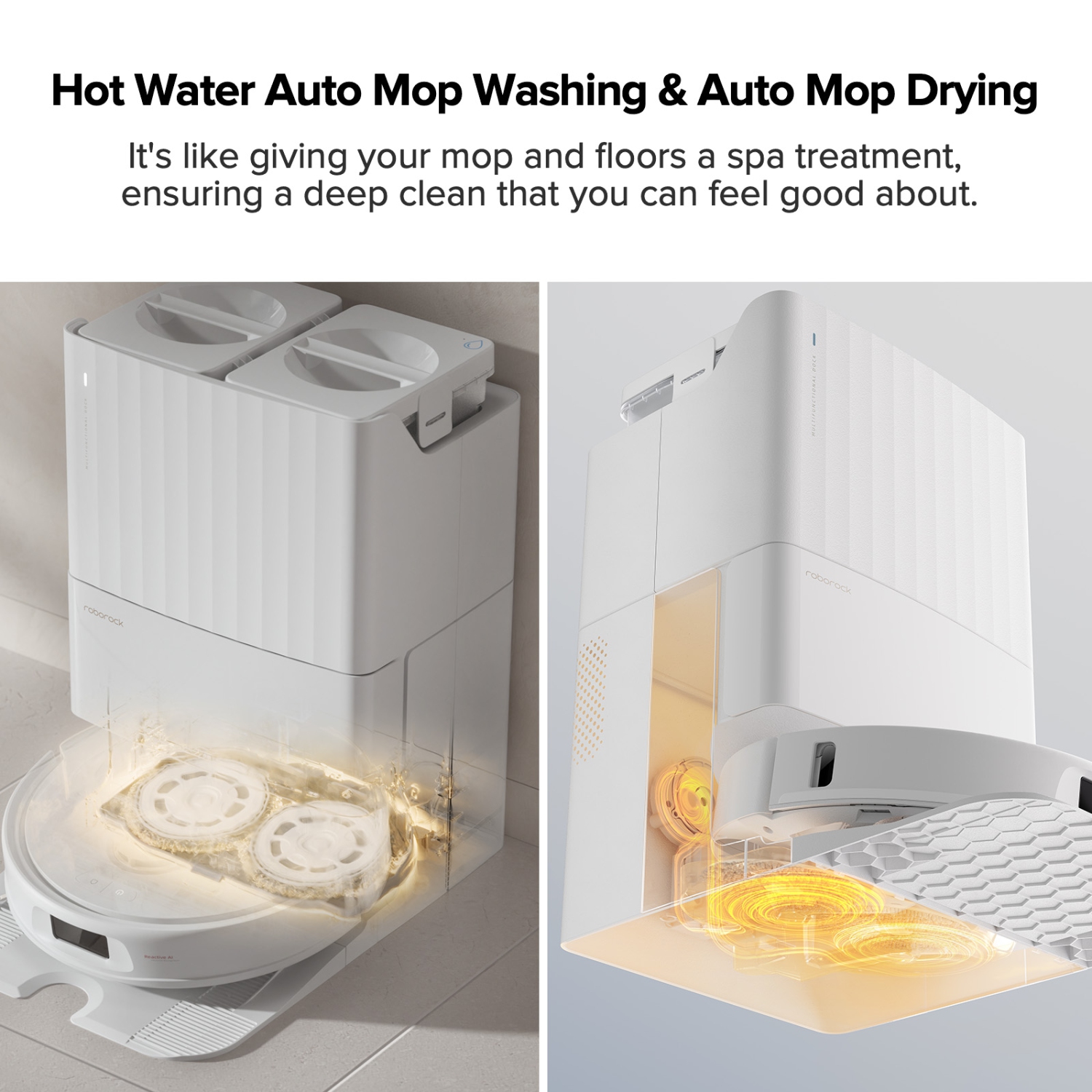 Roborock Qrevo Pro Robot Vacuum and Mop with FlexiArm Design Edge Mopping, Dynamic Hot Water Mop Washing and Auto Mop Drying, Intelligent Dirt