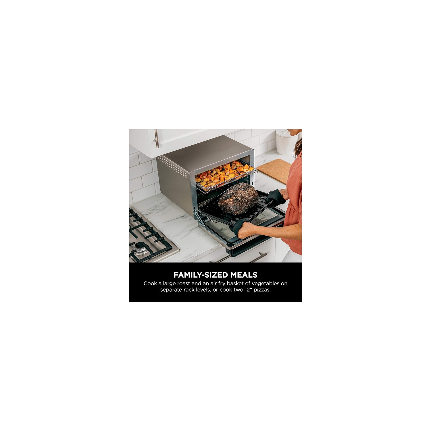 Ninja 43,43 x 51,31 x four friteuse à air chaud 33,78 cm 10-en-1 1800 W Foodi Pro DT201C XL