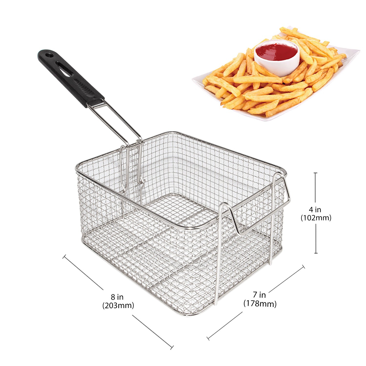 Friteuse AR-HEF81 | Friteuse électrique à 1 paniers pour usage commercial | Acier inoxydable | Capacité 6&nbsp;L | 110&nbsp;V