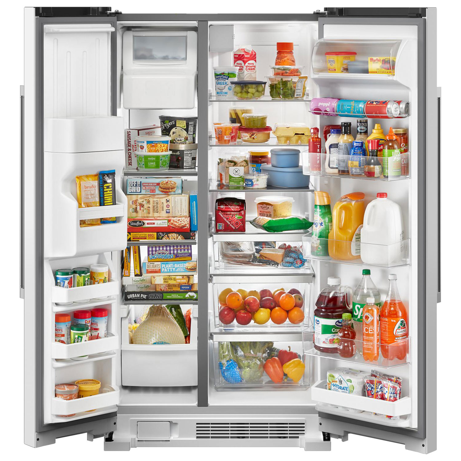 Maytag 36" 24.5 Cu. Ft. Side-By-Side Refrigerator with Water & Ice Dispenser - White