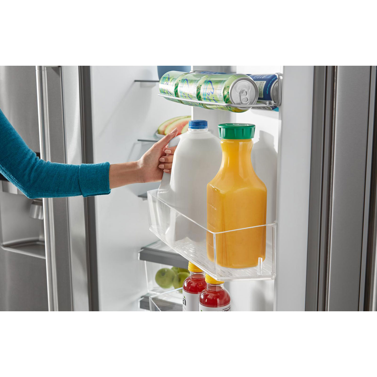 Maytag 36" 24.5 Cu. Ft. Side-By-Side Refrigerator with Water & Ice Dispenser - Black