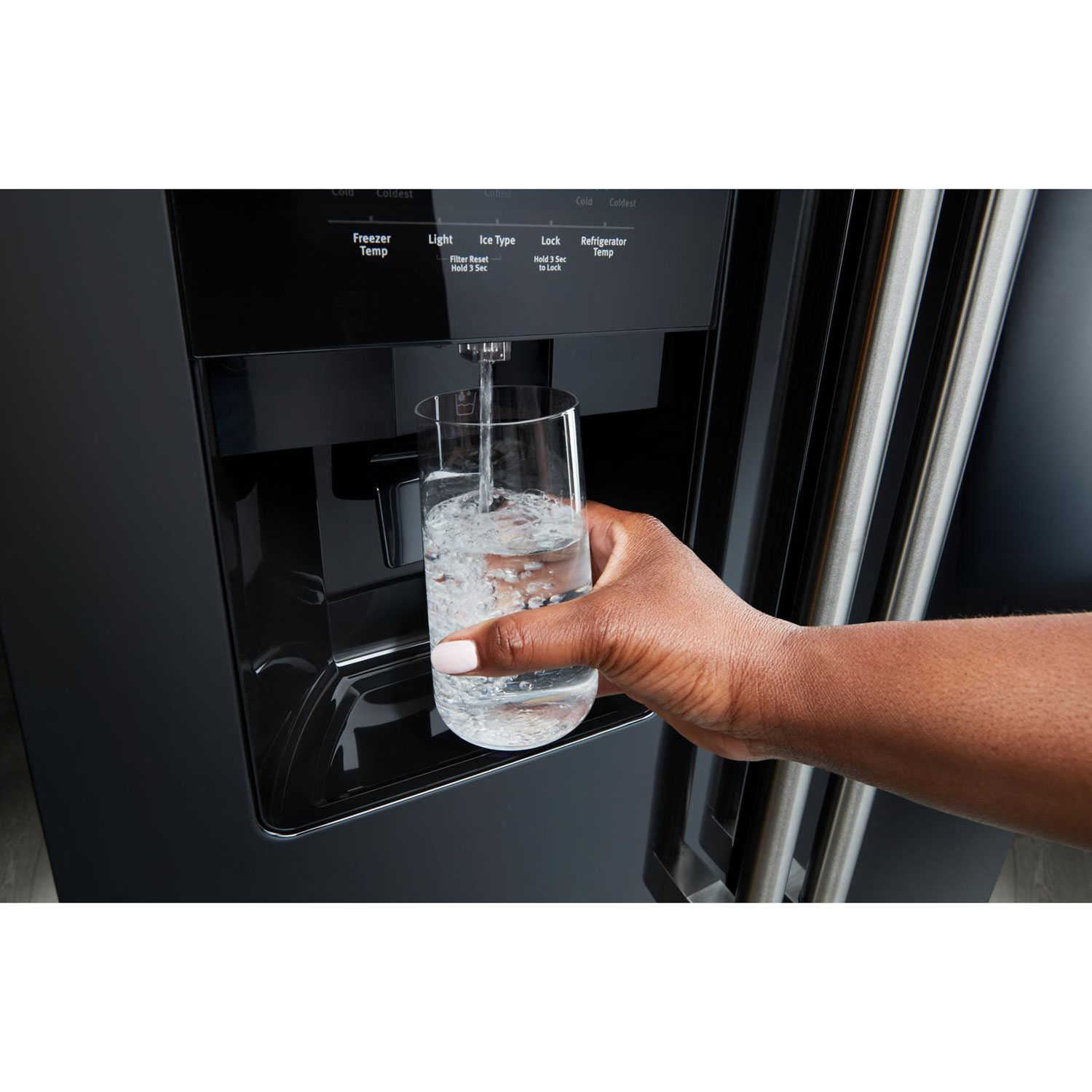 Maytag 36" 24.5 Cu. Ft. Side-By-Side Refrigerator with Water & Ice Dispenser - Black