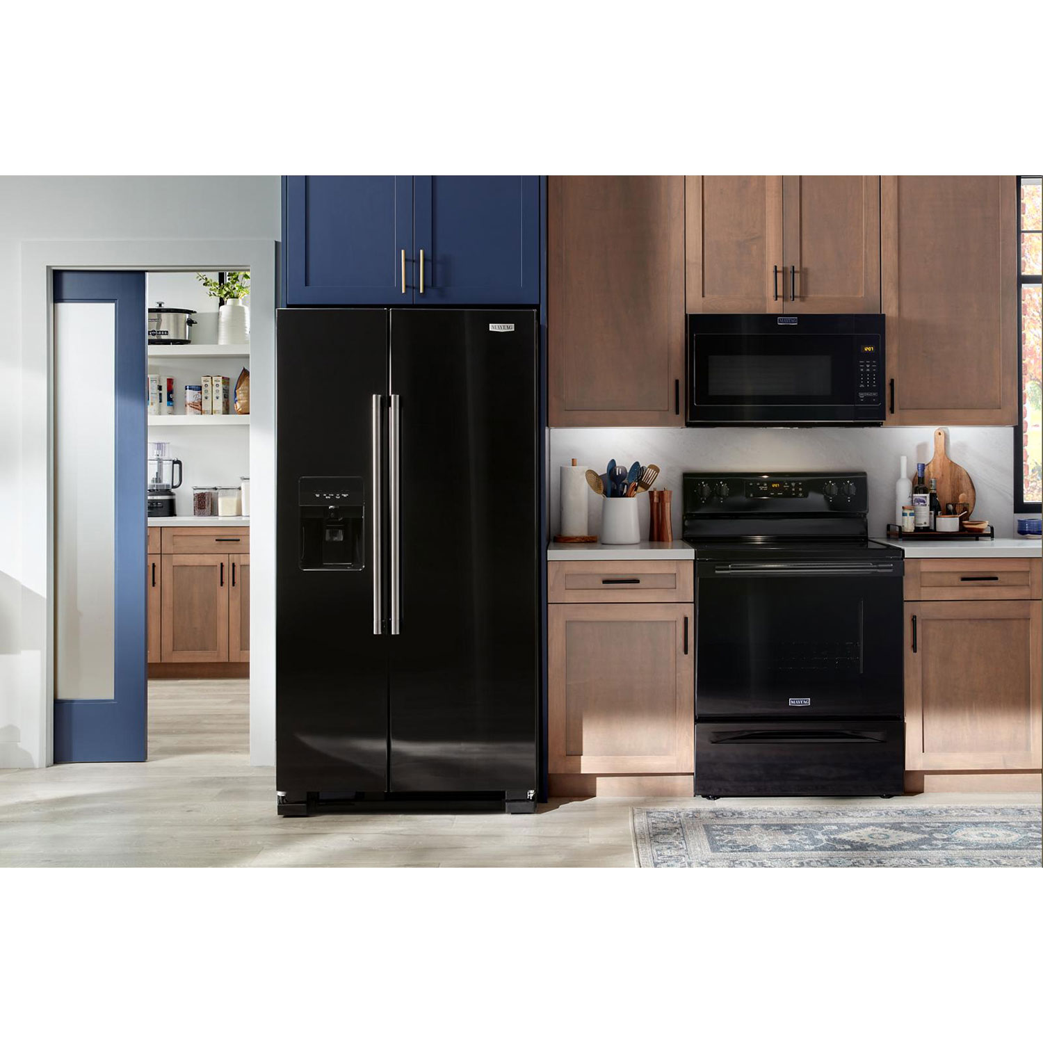 Maytag 36" 24.5 Cu. Ft. Side-By-Side Refrigerator with Water & Ice Dispenser - Black