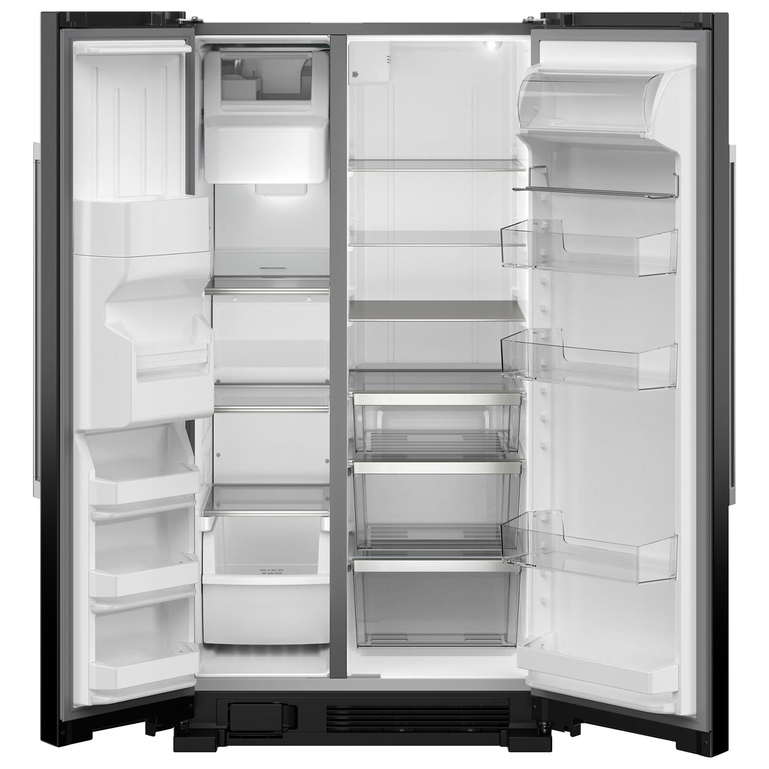 Maytag 36" 24.5 Cu. Ft. Side-By-Side Refrigerator with Water & Ice Dispenser - Black