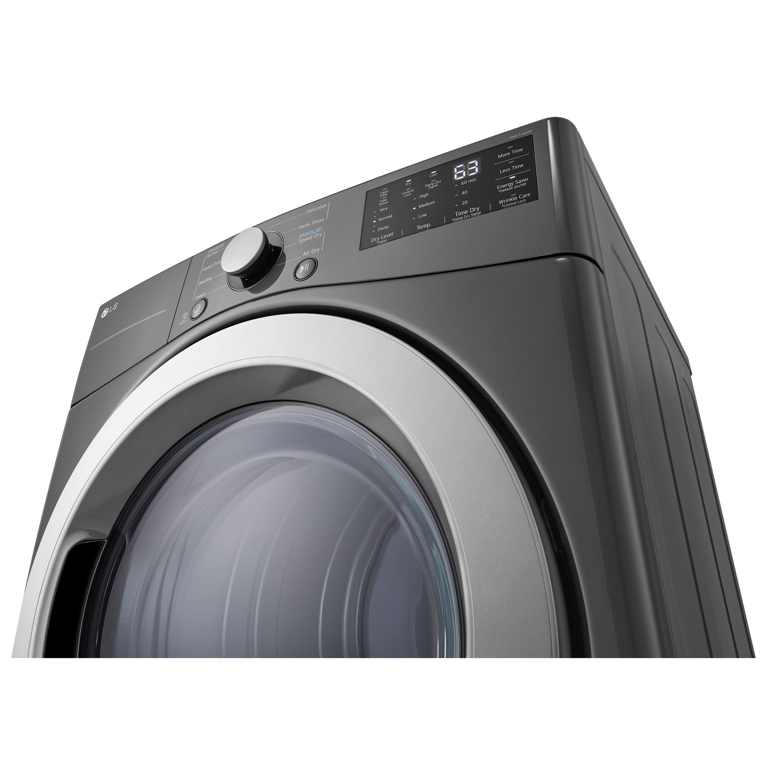 LG 7.4 Cu. Ft. Electric Dryer - Middle Black - Only at Best Buy