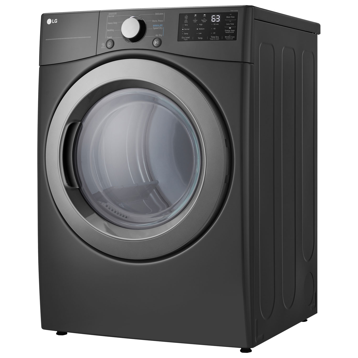 LG 7.4 Cu. Ft. Electric Dryer - Middle Black - Only at Best Buy