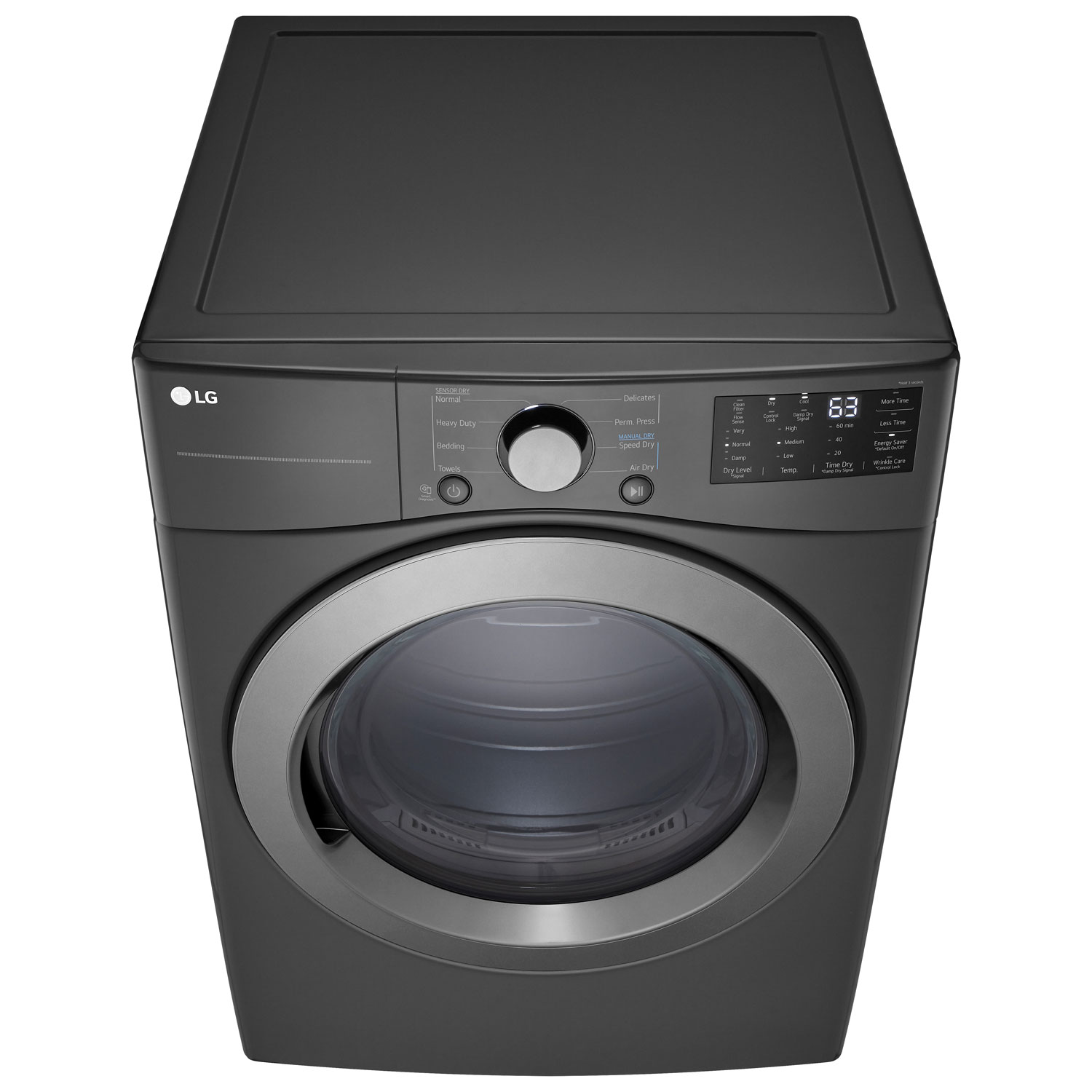 LG 7.4 Cu. Ft. Electric Dryer - Middle Black - Only at Best Buy
