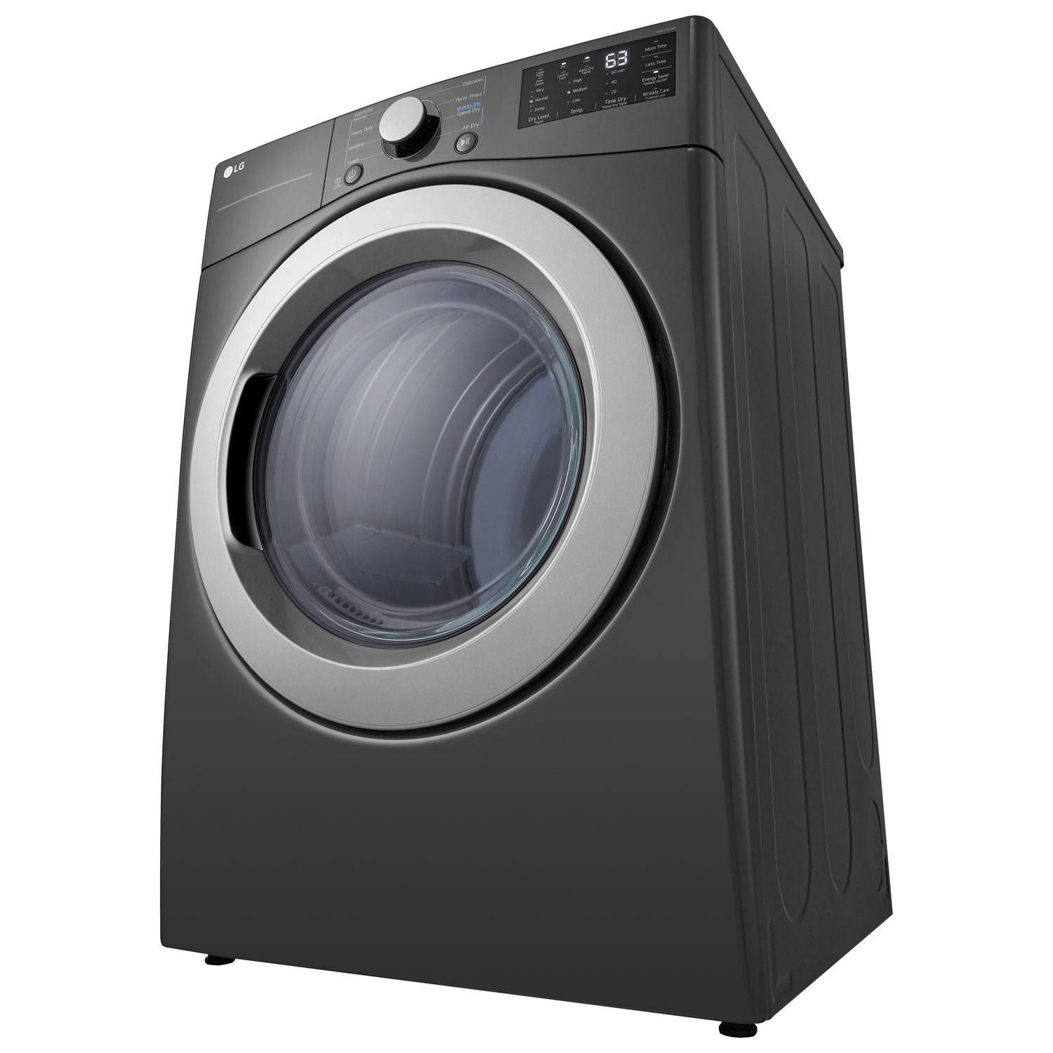 LG 7.4 Cu. Ft. Electric Dryer - Middle Black - Only at Best Buy