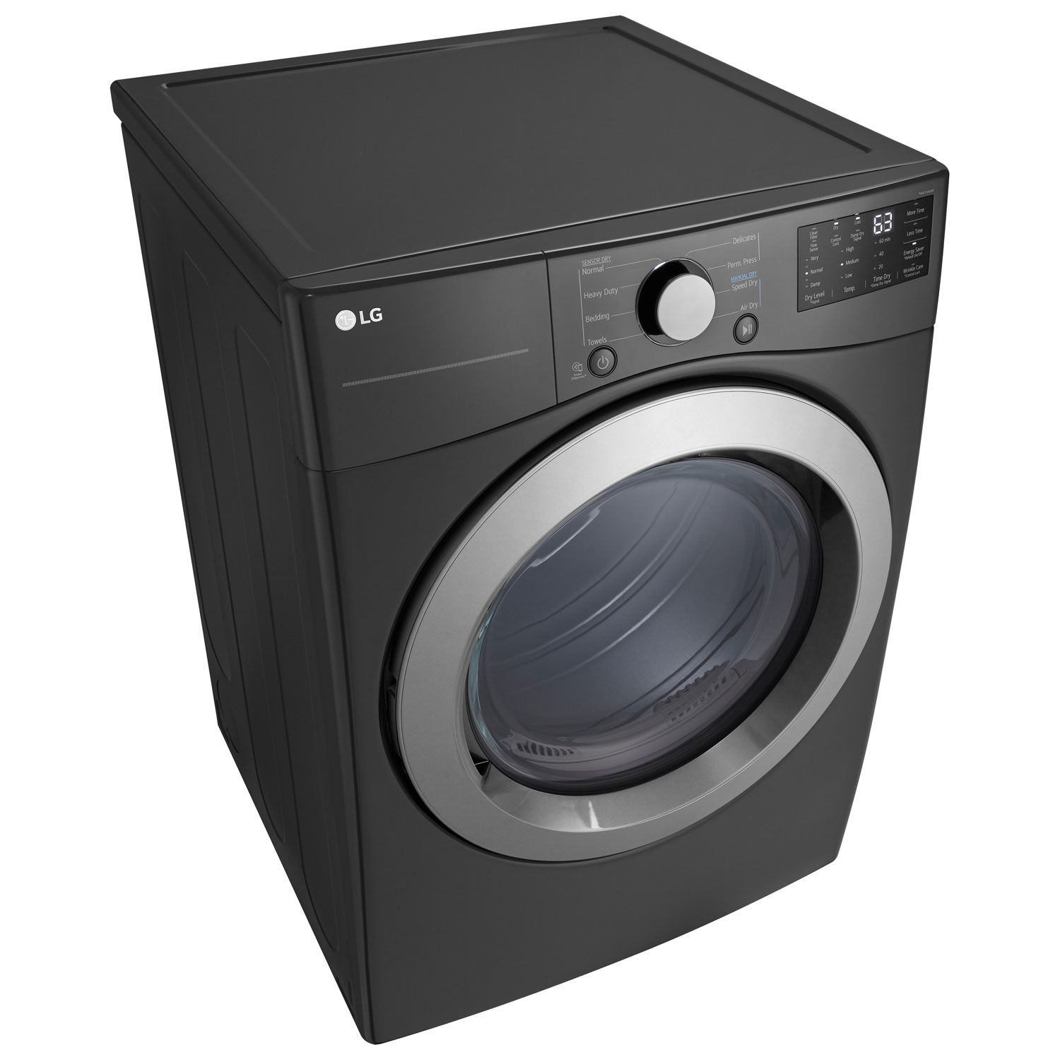 LG 7.4 Cu. Ft. Electric Dryer - Middle Black - Only at Best Buy