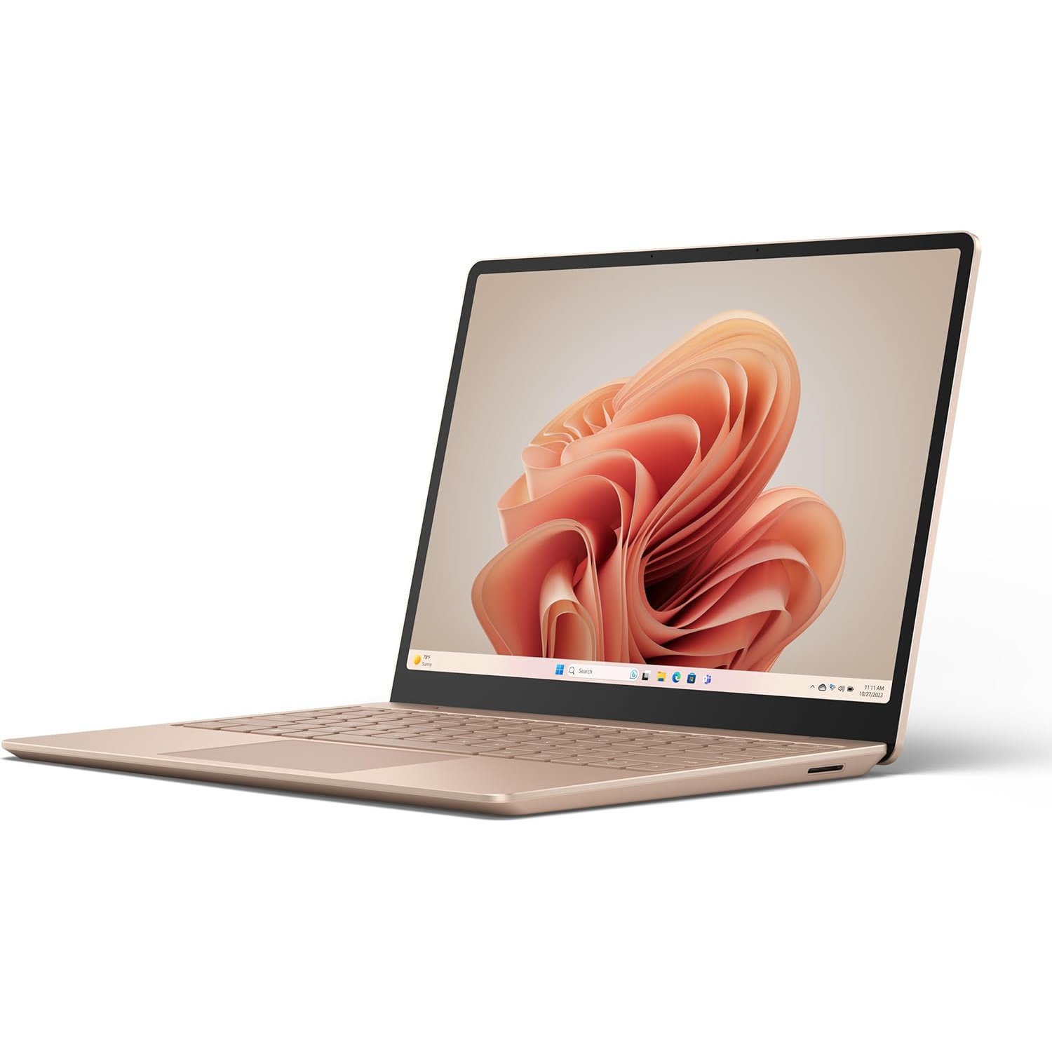 Refurbished (Excellent) Microsoft Surface Laptop Go 3 – Intel Core i5-1235U, 8GB LPDDR5, 256GB SSD, Windows 11 Home, 12.4" Pixelsense Touchscreen – Sandstone