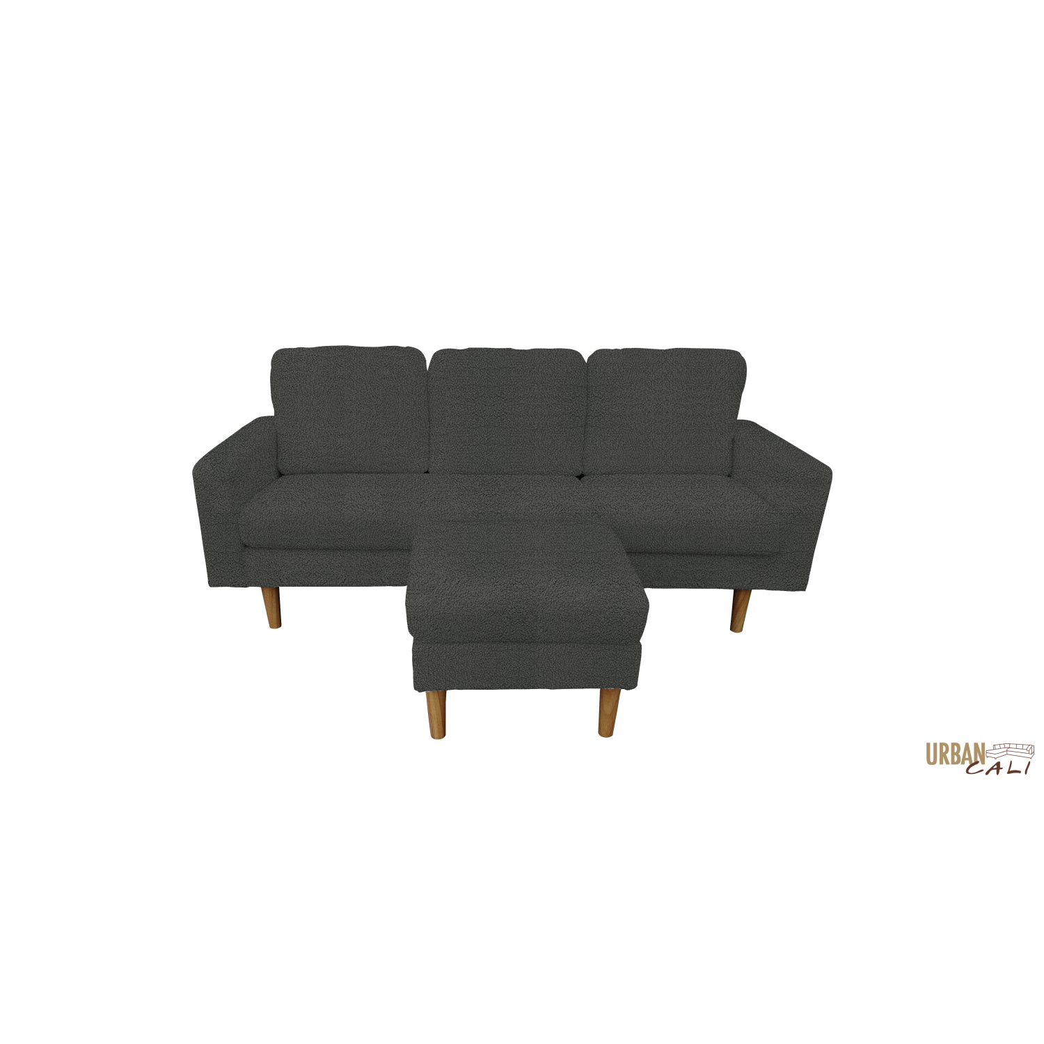 Urban Cali Hillsborough 76" Wide Boucle Sectional Sofa with Reversible Chaise