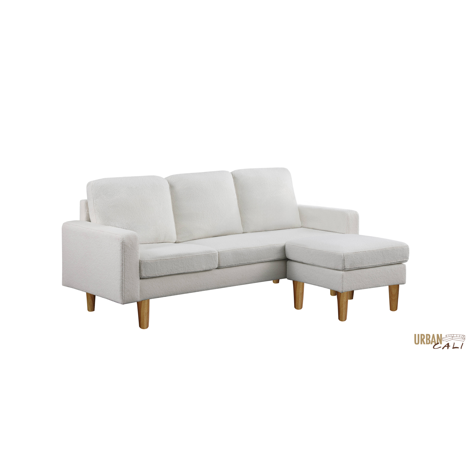 Urban Cali Hillsborough 76" Wide Boucle Sectional Sofa with Reversible Chaise