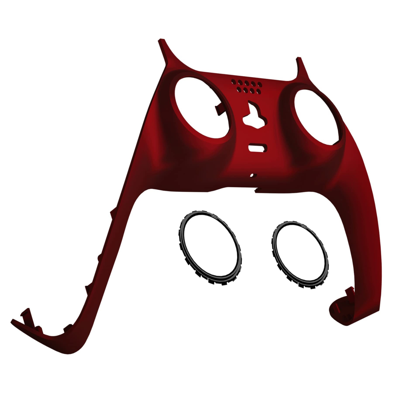 Coquille décorative rouge écarlate compatible avec la manette PS5, coque de rechange à pince Soft Touch DIY, couvercle de plaques personnalisée