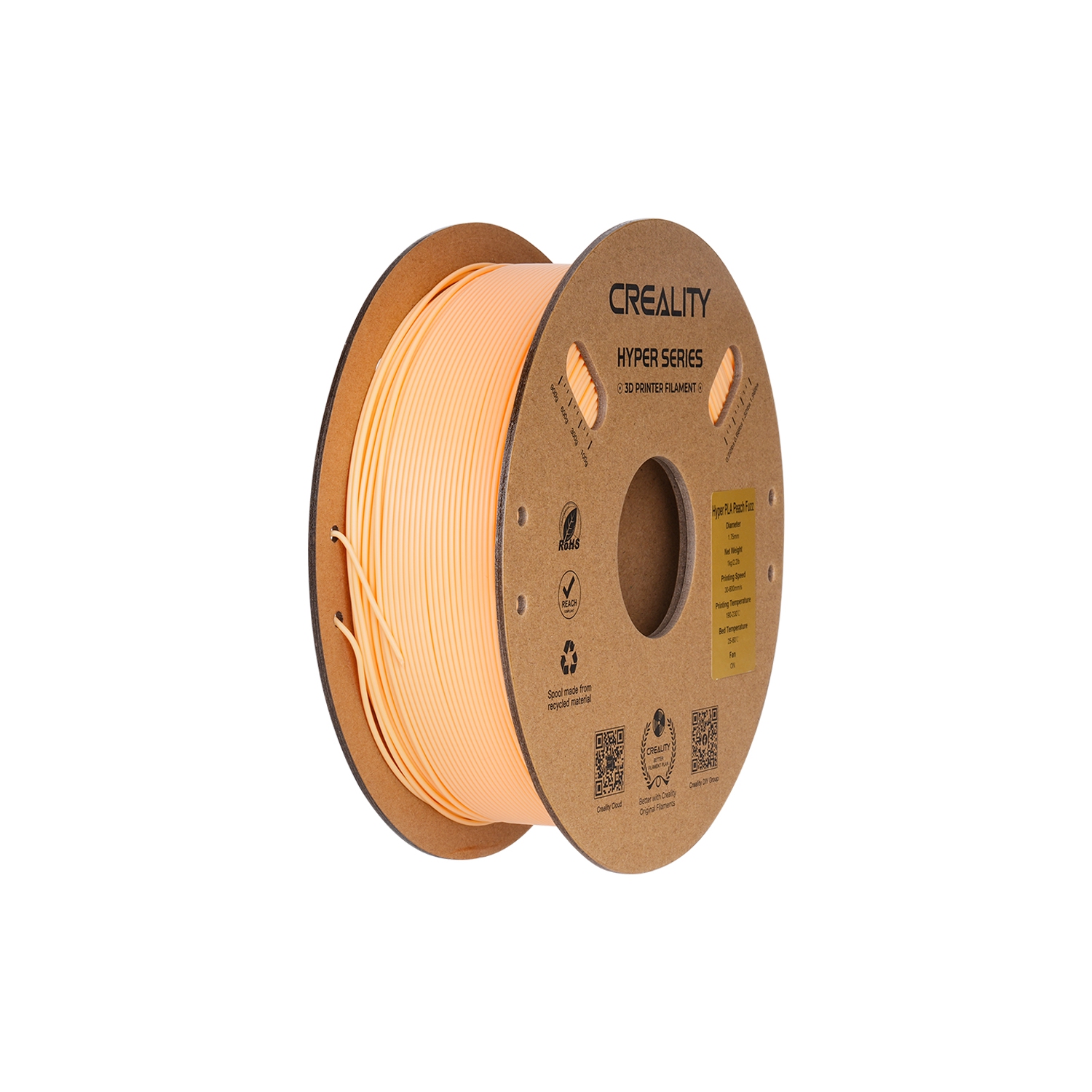 Poudre de filament d'impression PLA 3D de Creality Hyper Series - pêche 1&nbsp;kg