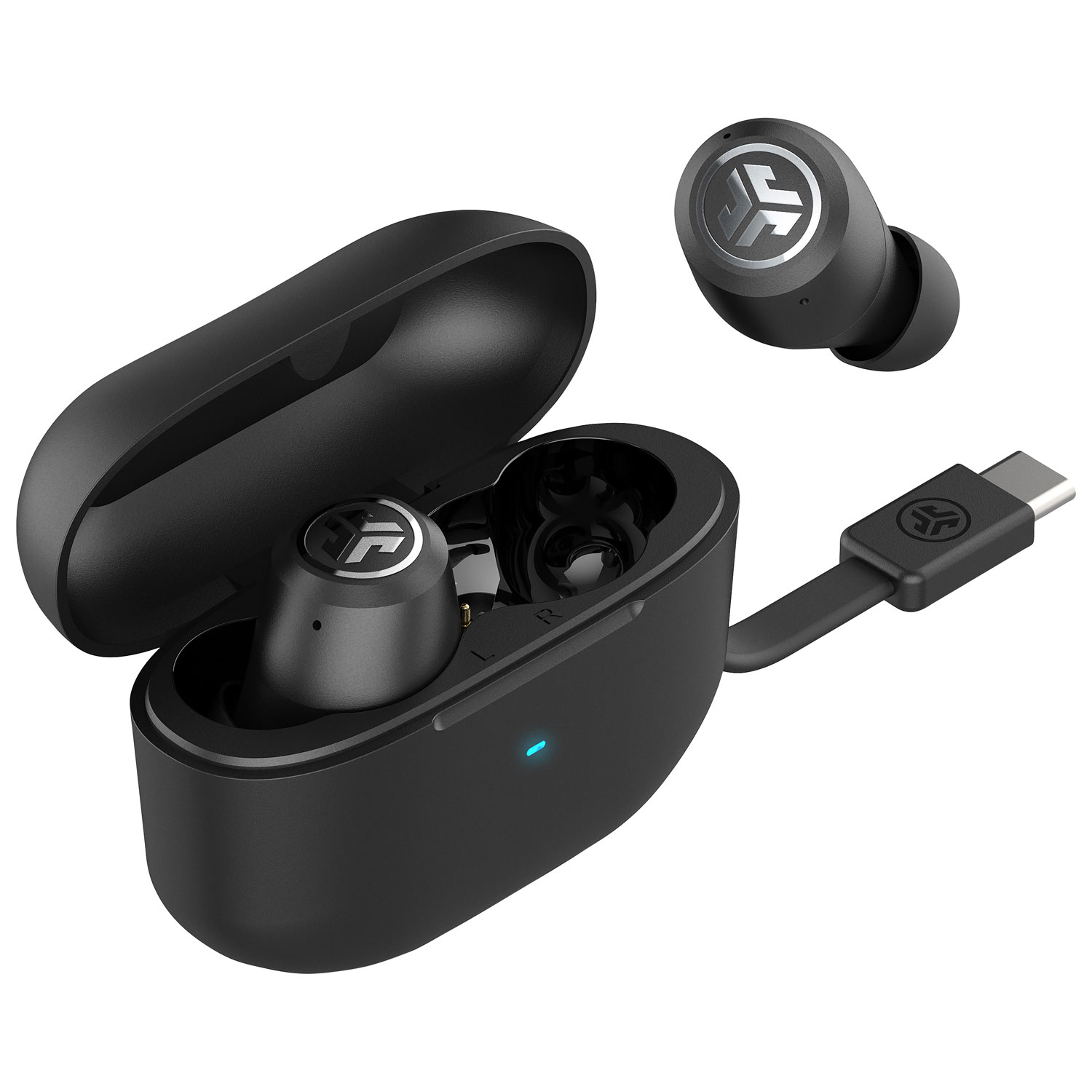 Écouteurs boutons 100 % sans fil à suppression active du bruit JBuds ANC 3 de JLab - Noir