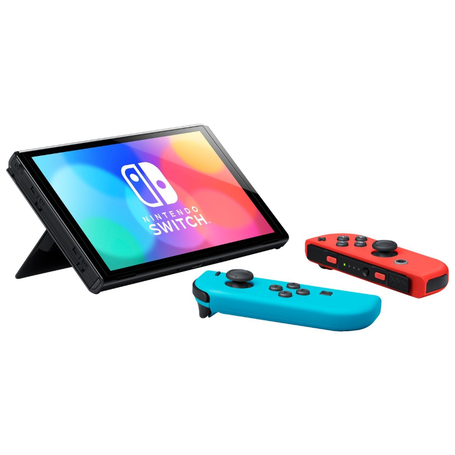 Refurbished - Nintendo Switch (OLED Model) Console - Neon Red/Blue