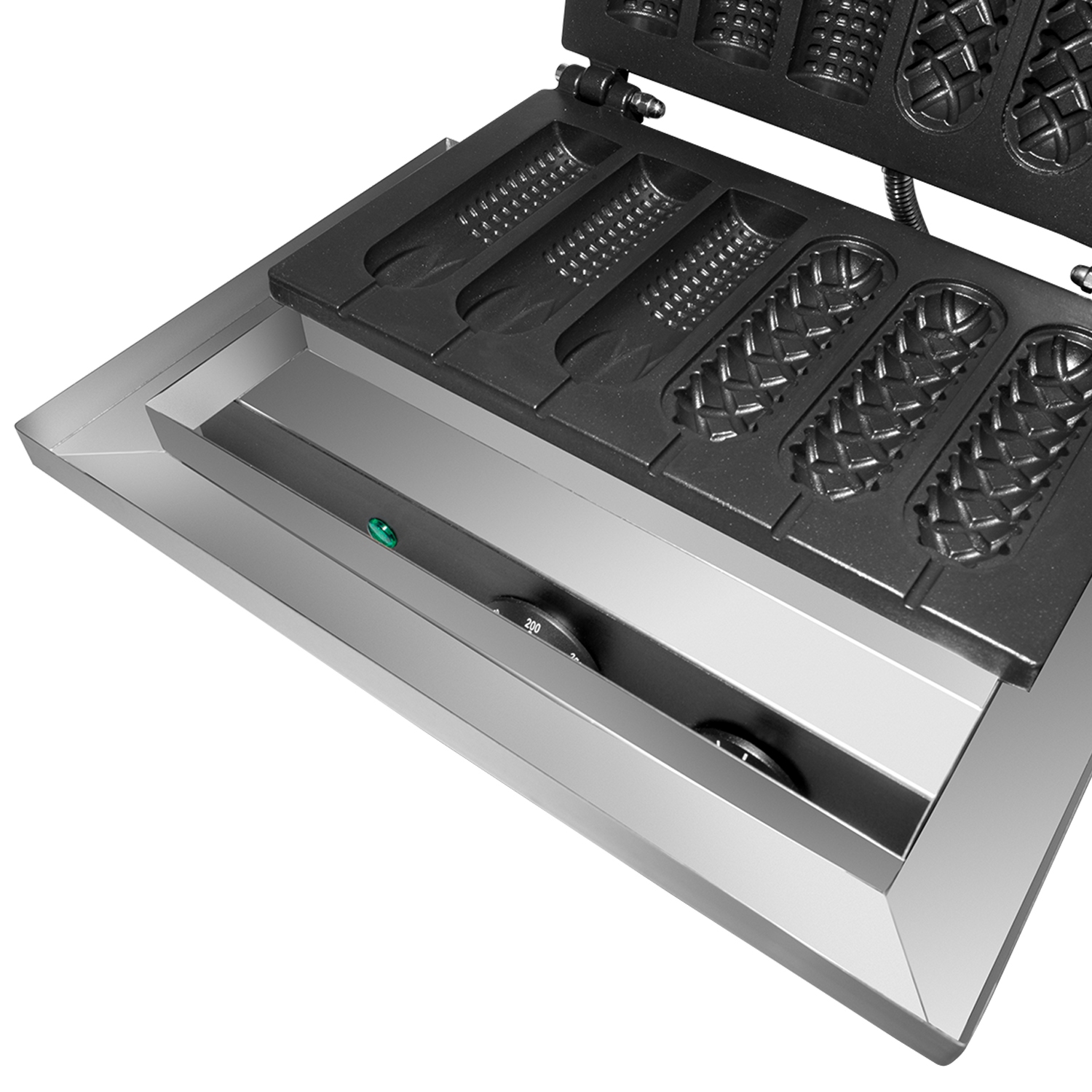 GR-HCX6 Hot Dog Waffle Machine | 3+3 Pcs | Waffle Corn Dog Maker | Manual Control | 110V