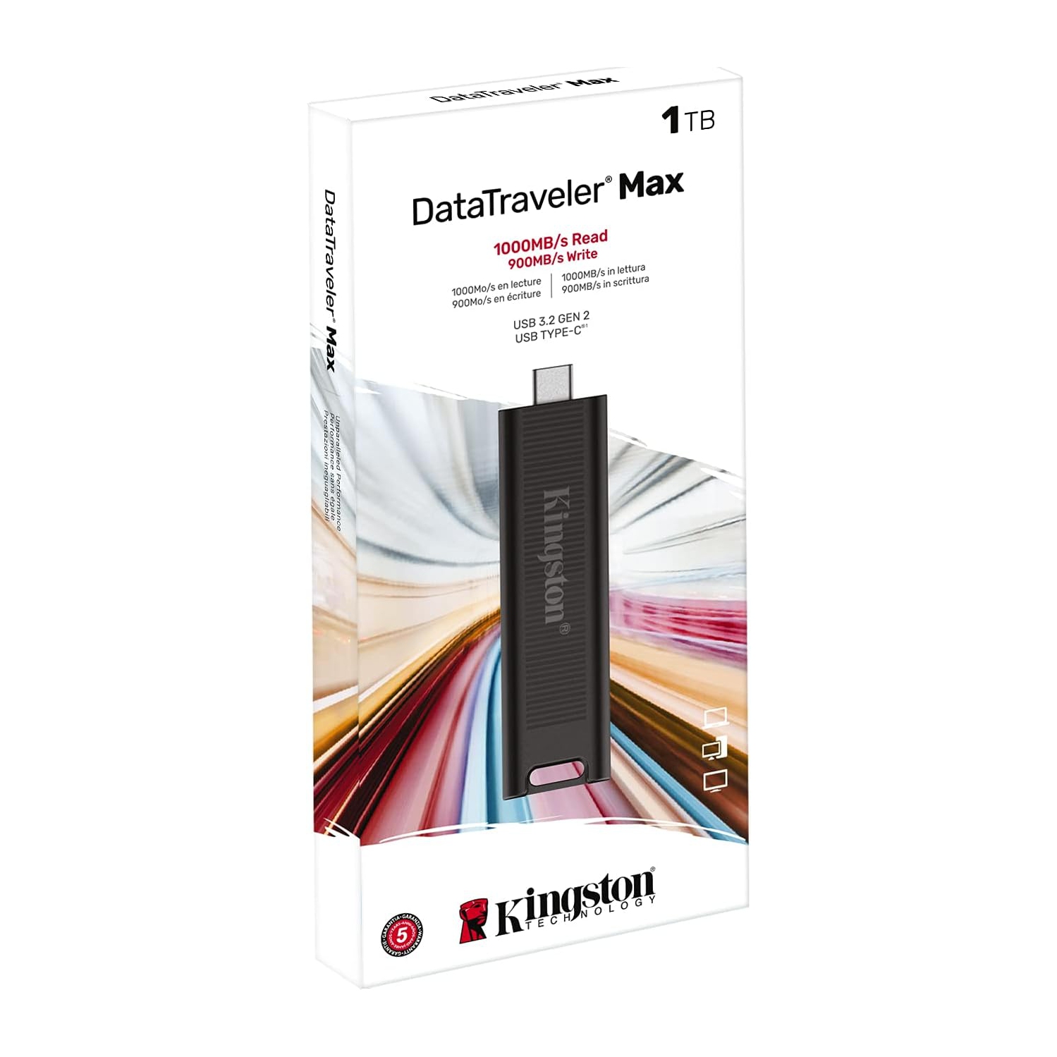 Kingston DataTraveler Max 1TB USB-C Flash Drive with USB 3.2 Gen 2 Performance