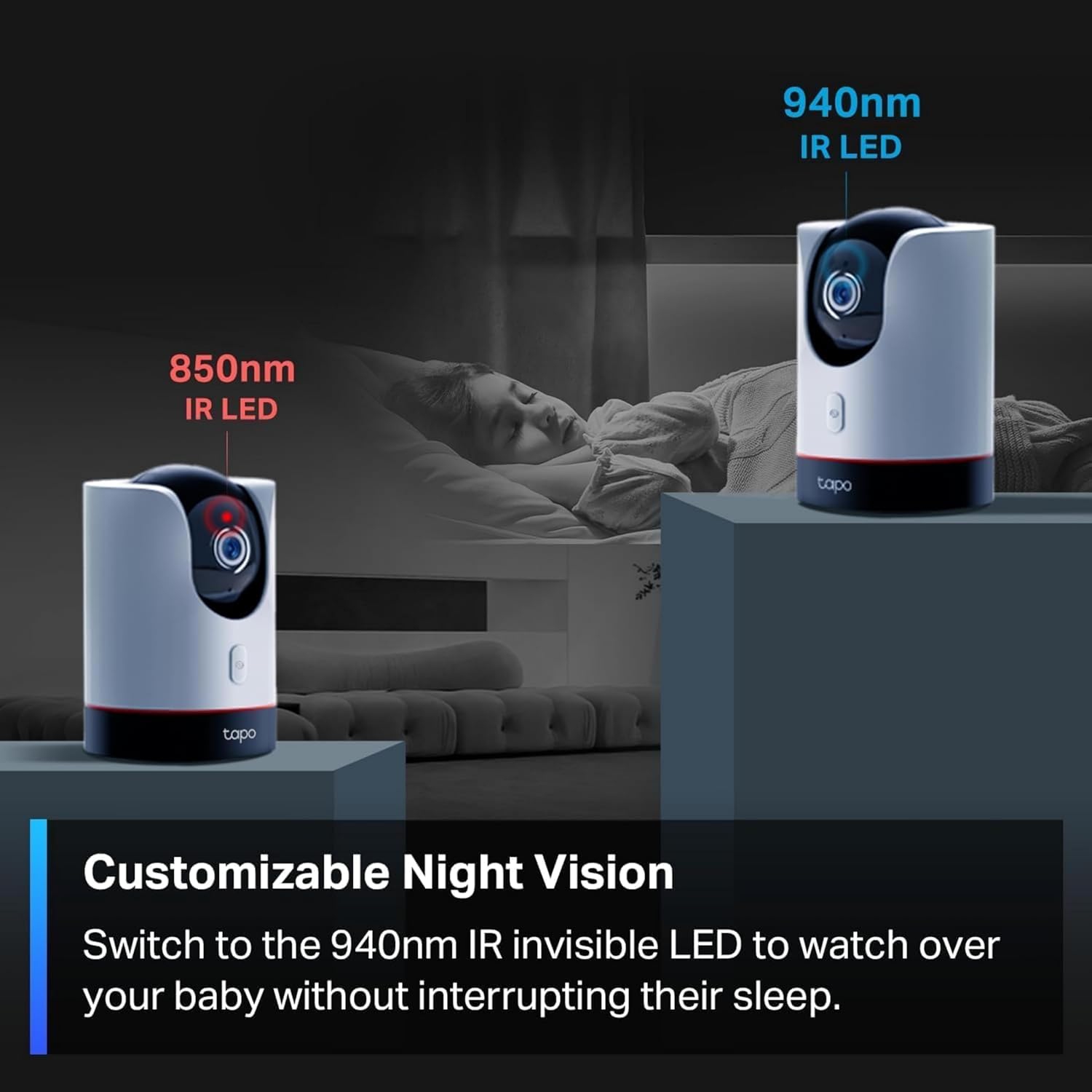 TP-Link Tapo 2K QHD Pan/Tilt Indoor Security WiFi Camera, 360° Panoramic View, Human & Pet AI Detection, Night Vision w/Starlight Sensor, Physical