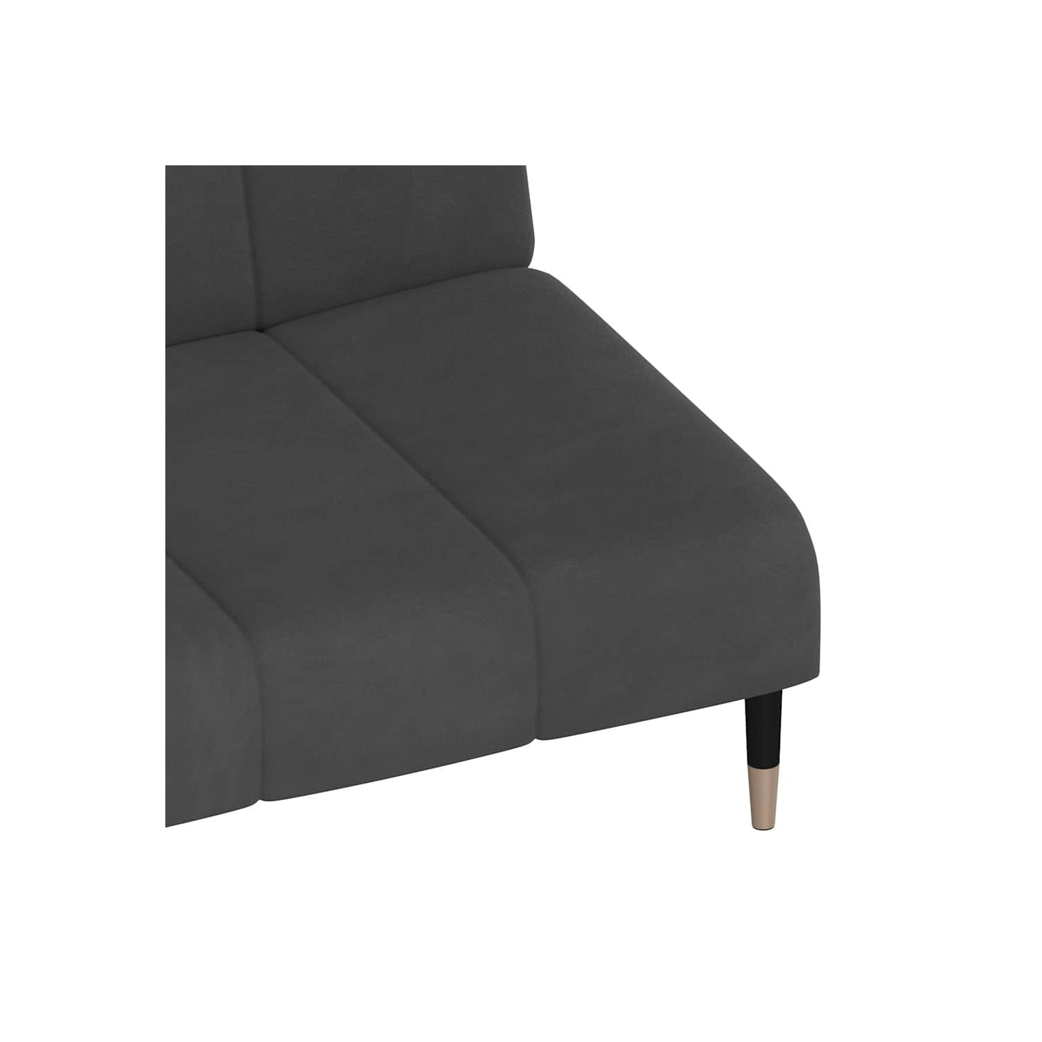 Sofa-lit à 2 places en velours gris foncé vidaXL