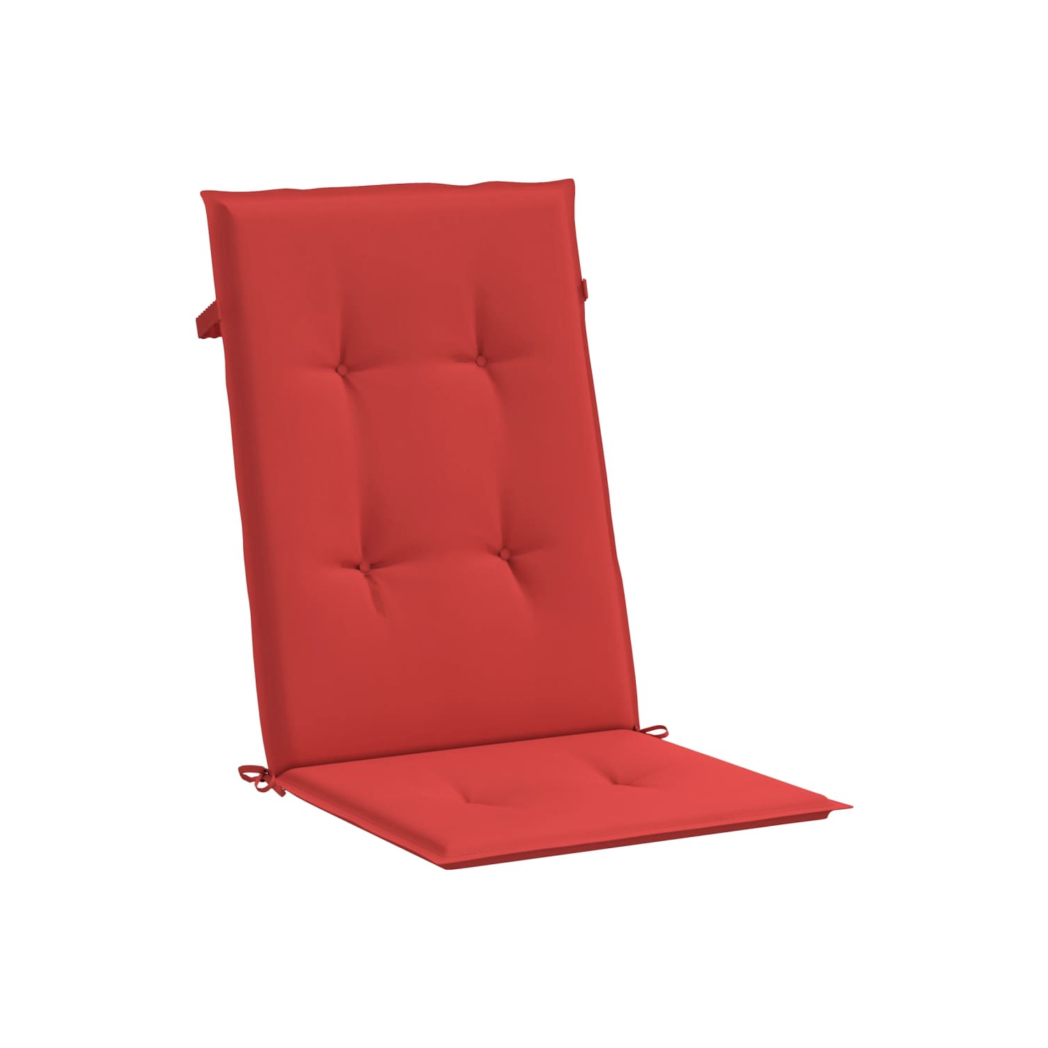 vidaXL Garden Highback Chair Cushions 4 pcs Red 120x50x3 cm Fabric