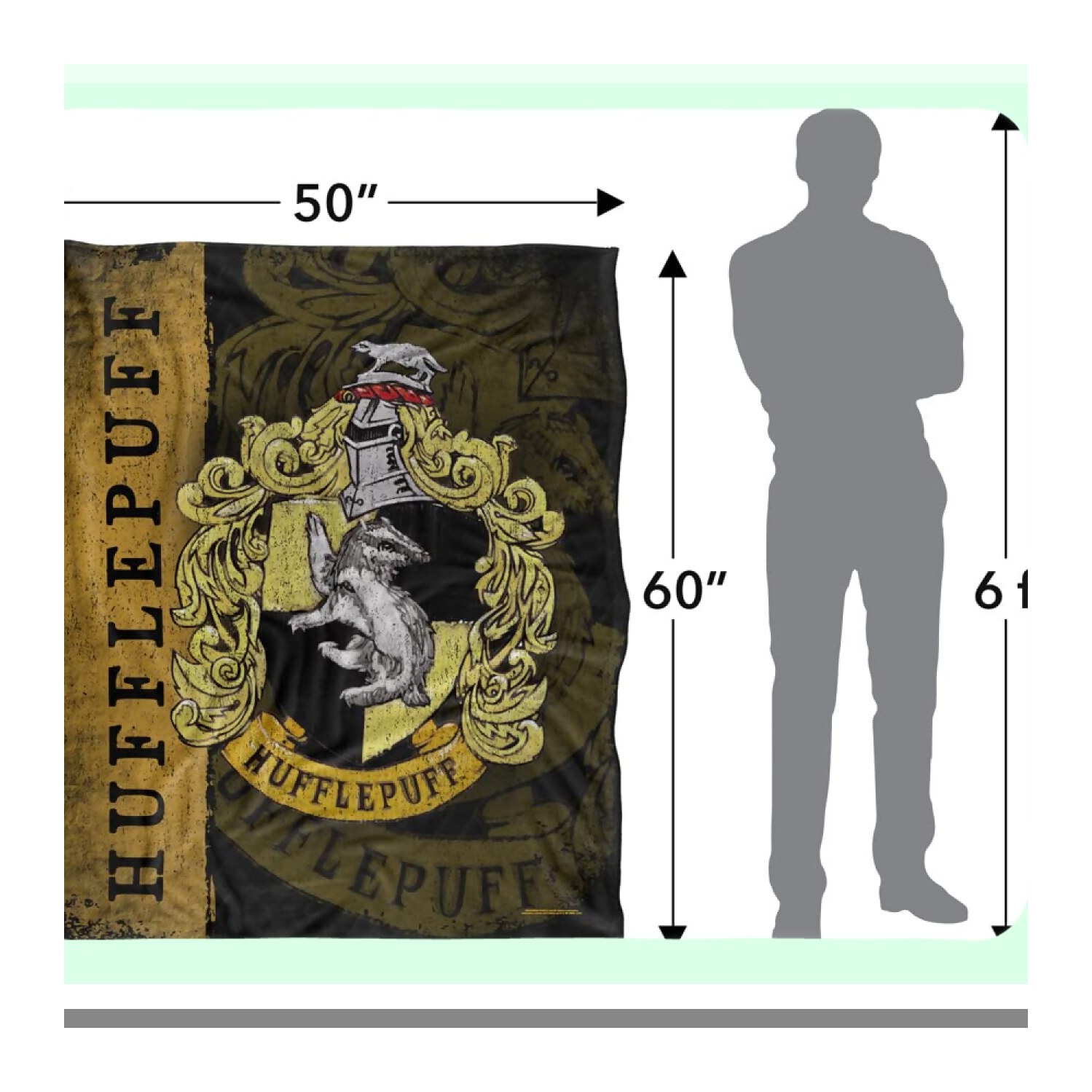 Hufflepuff House Crest Silky Soft Throw Blanket 50 x60 Harry Potter Cozy Comfort Best Buy Canada